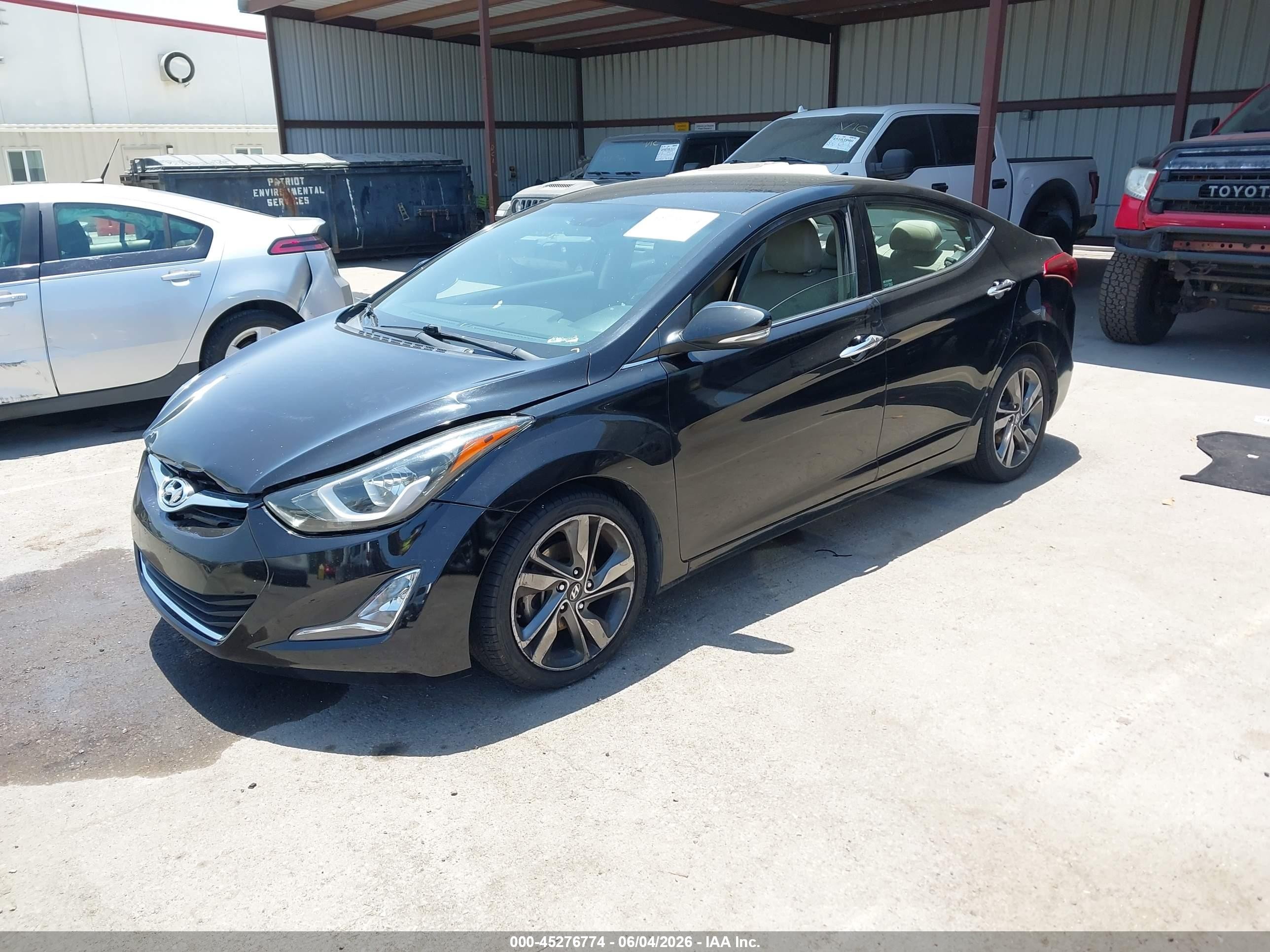 2015 Hyundai Elantra Limited Black vin: KMHDH4AE7FU437759