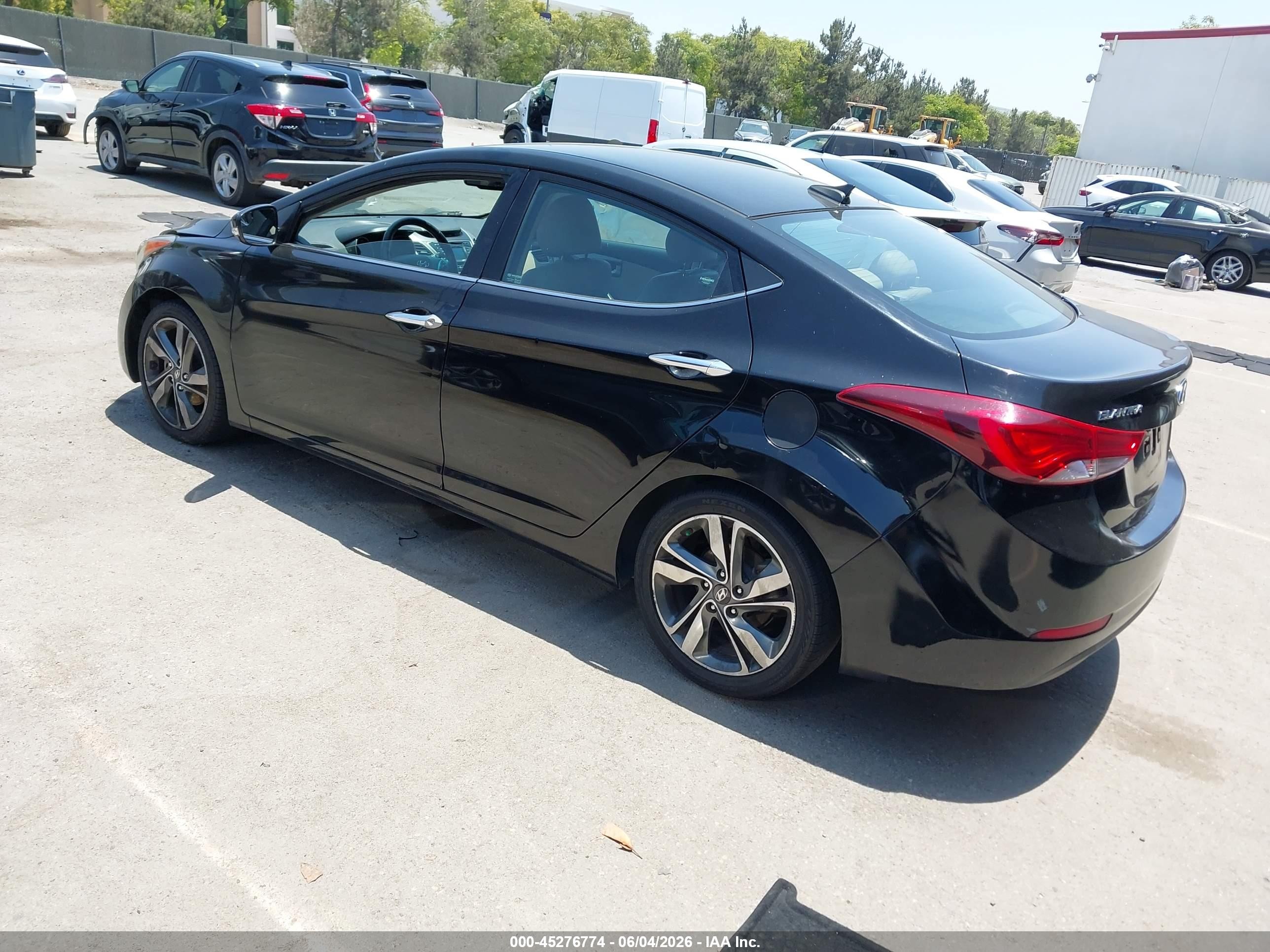 2015 Hyundai Elantra Limited Black vin: KMHDH4AE7FU437759
