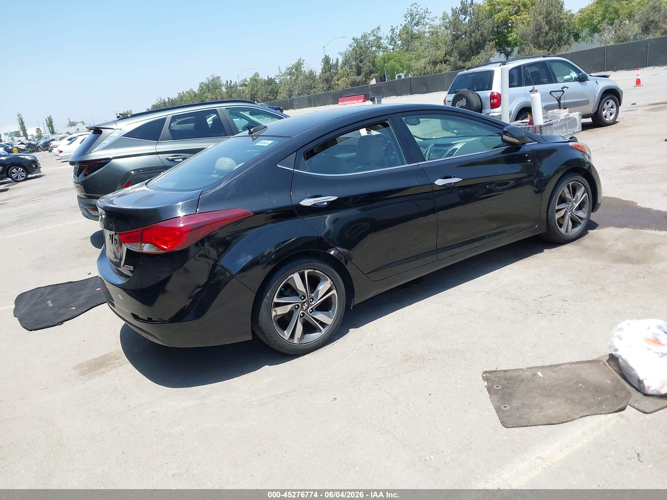 2015 Hyundai Elantra Limited Black vin: KMHDH4AE7FU437759