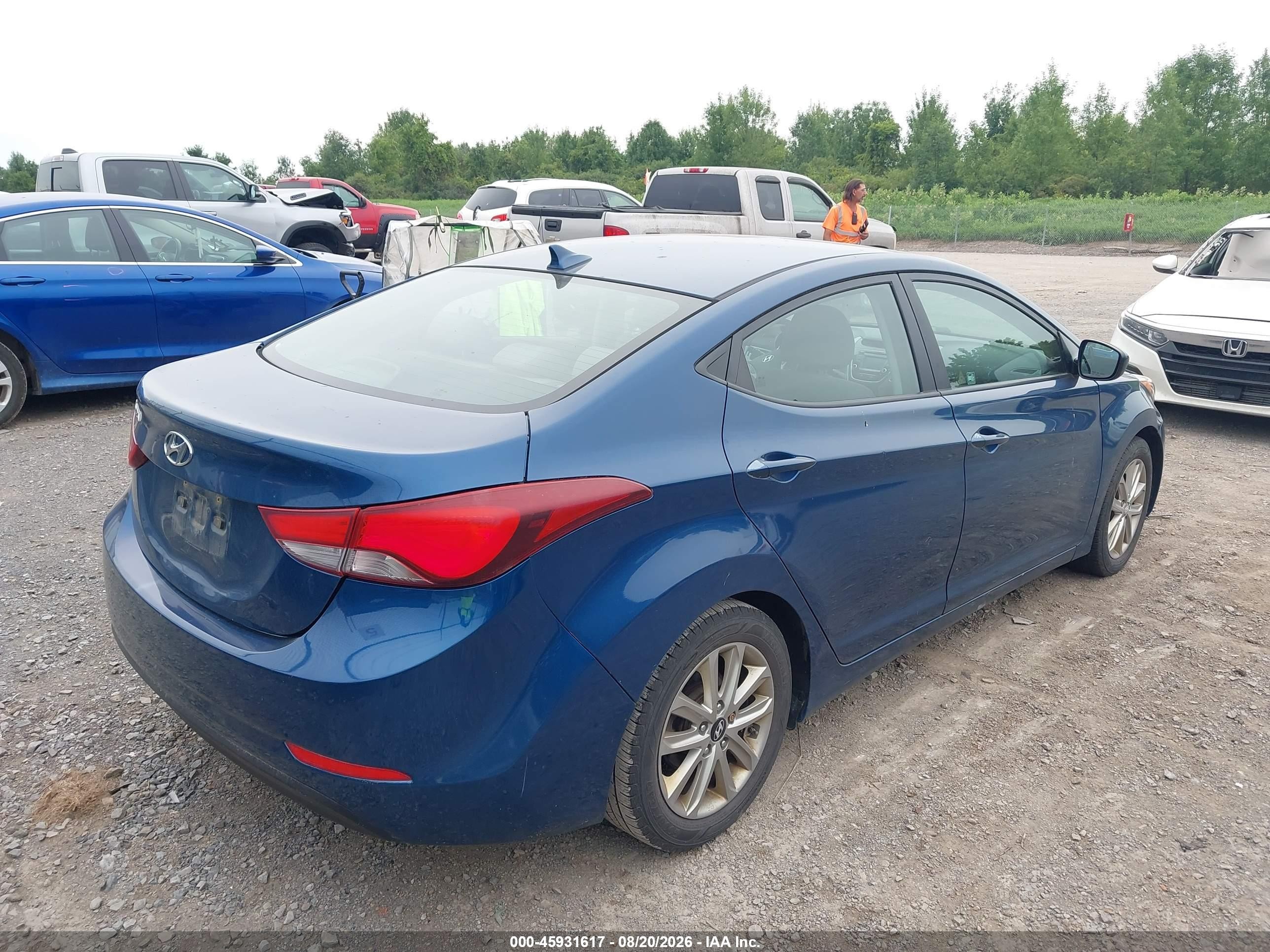 2015 Hyundai Elantra Se Blue vin: KMHDH4AE7FU445571