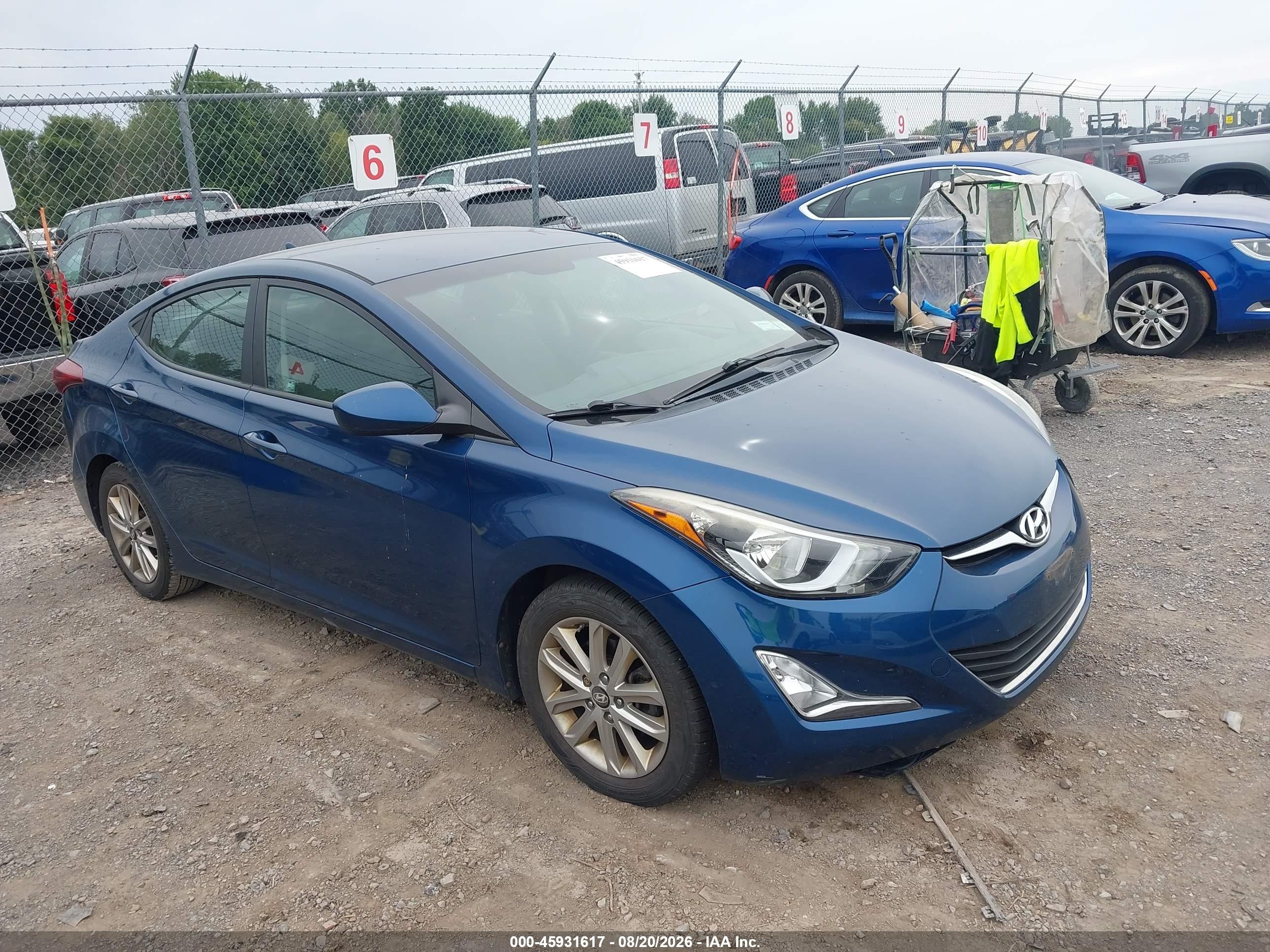 2015 Hyundai Elantra Se Blue vin: KMHDH4AE7FU445571