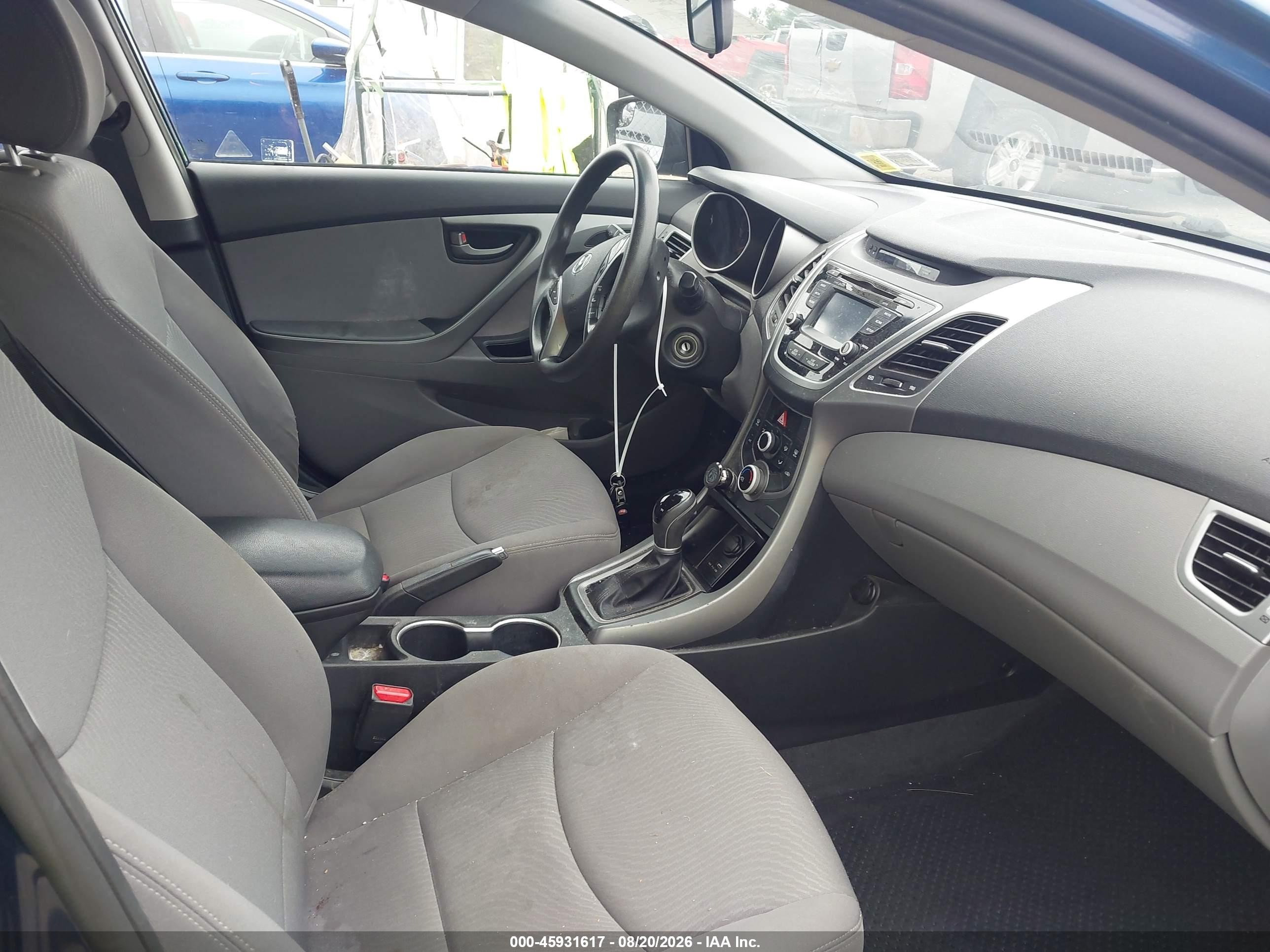 2015 Hyundai Elantra Se Blue vin: KMHDH4AE7FU445571
