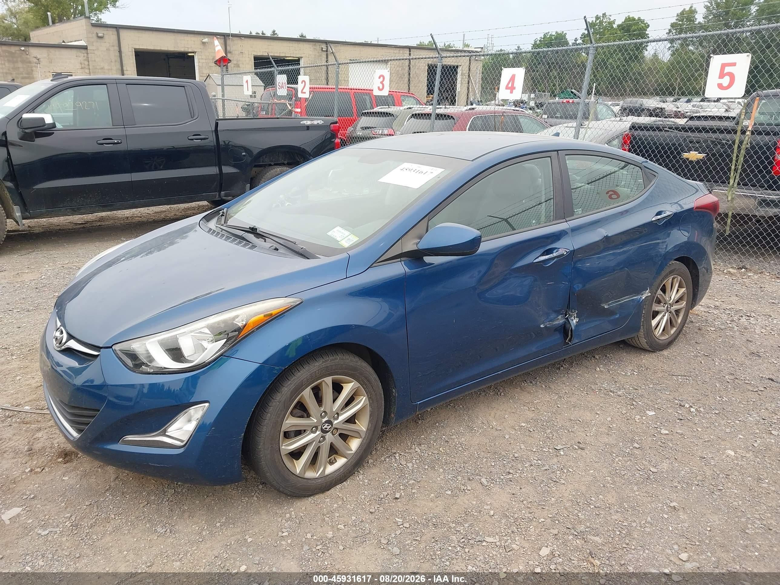 2015 Hyundai Elantra Se Blue vin: KMHDH4AE7FU445571
