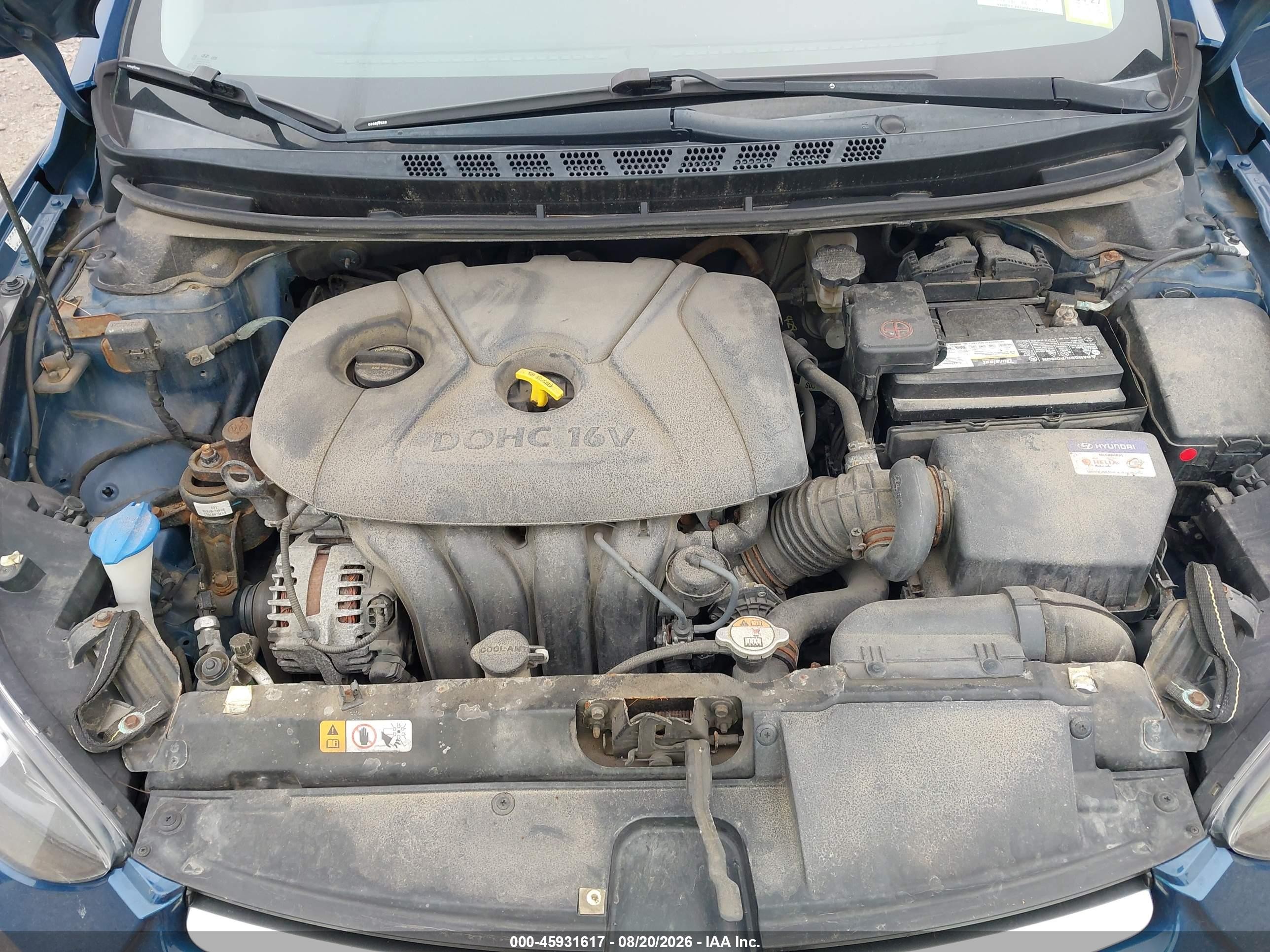 2015 Hyundai Elantra Se Blue vin: KMHDH4AE7FU445571