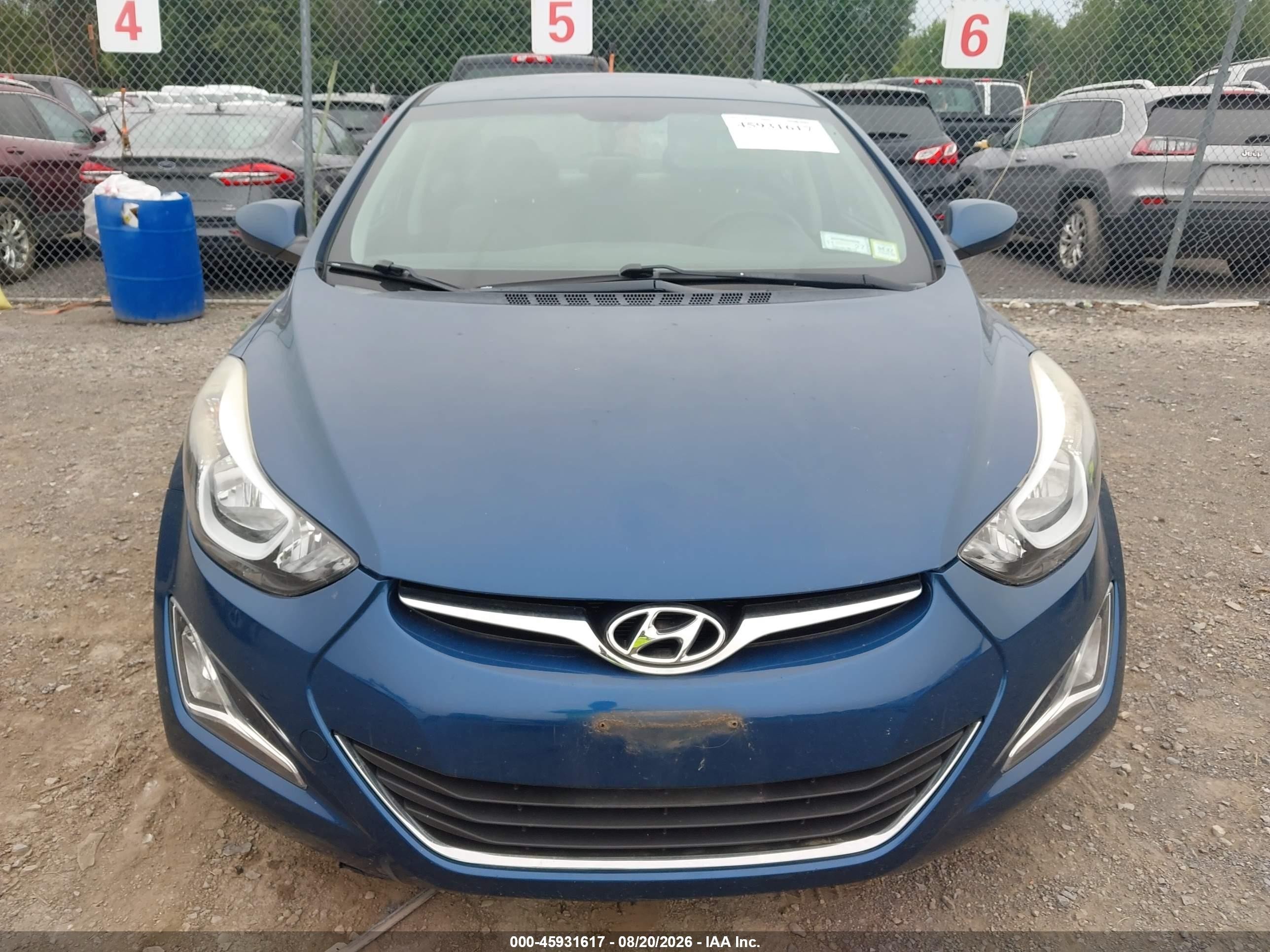 2015 Hyundai Elantra Se Blue vin: KMHDH4AE7FU445571