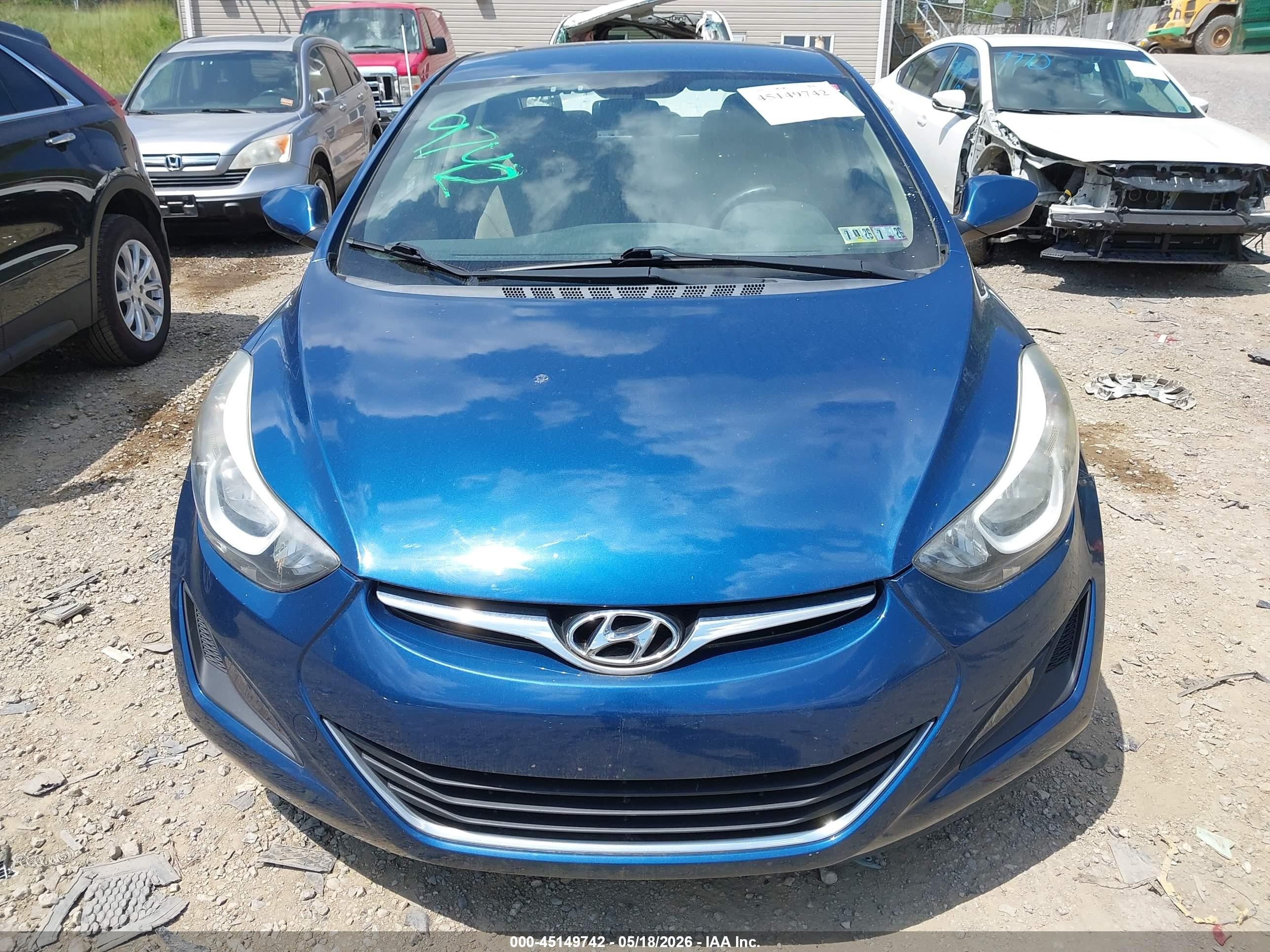 2016 Hyundai Elantra Se Blue vin: KMHDH4AE7GU570460