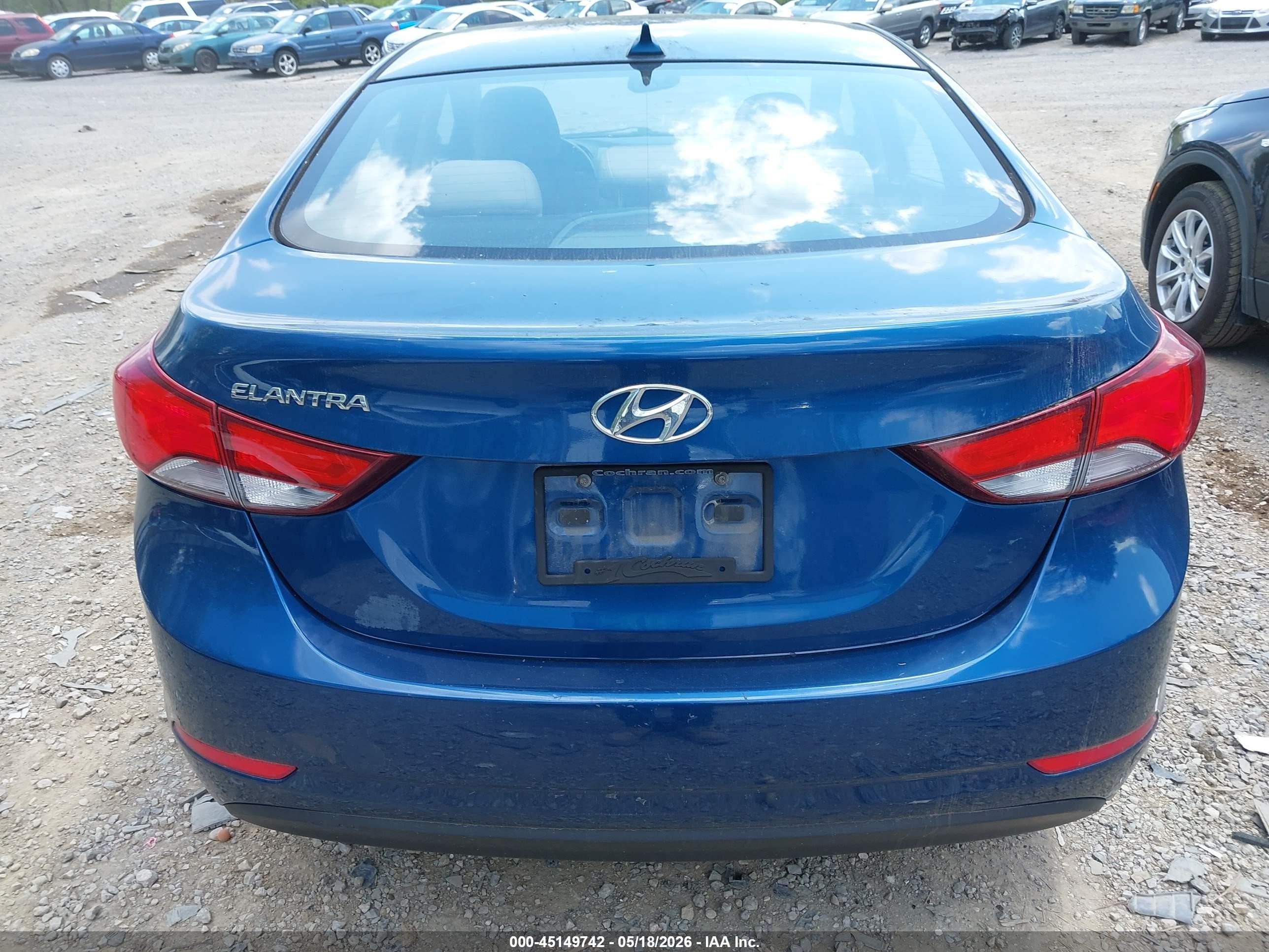 2016 Hyundai Elantra Se Blue vin: KMHDH4AE7GU570460