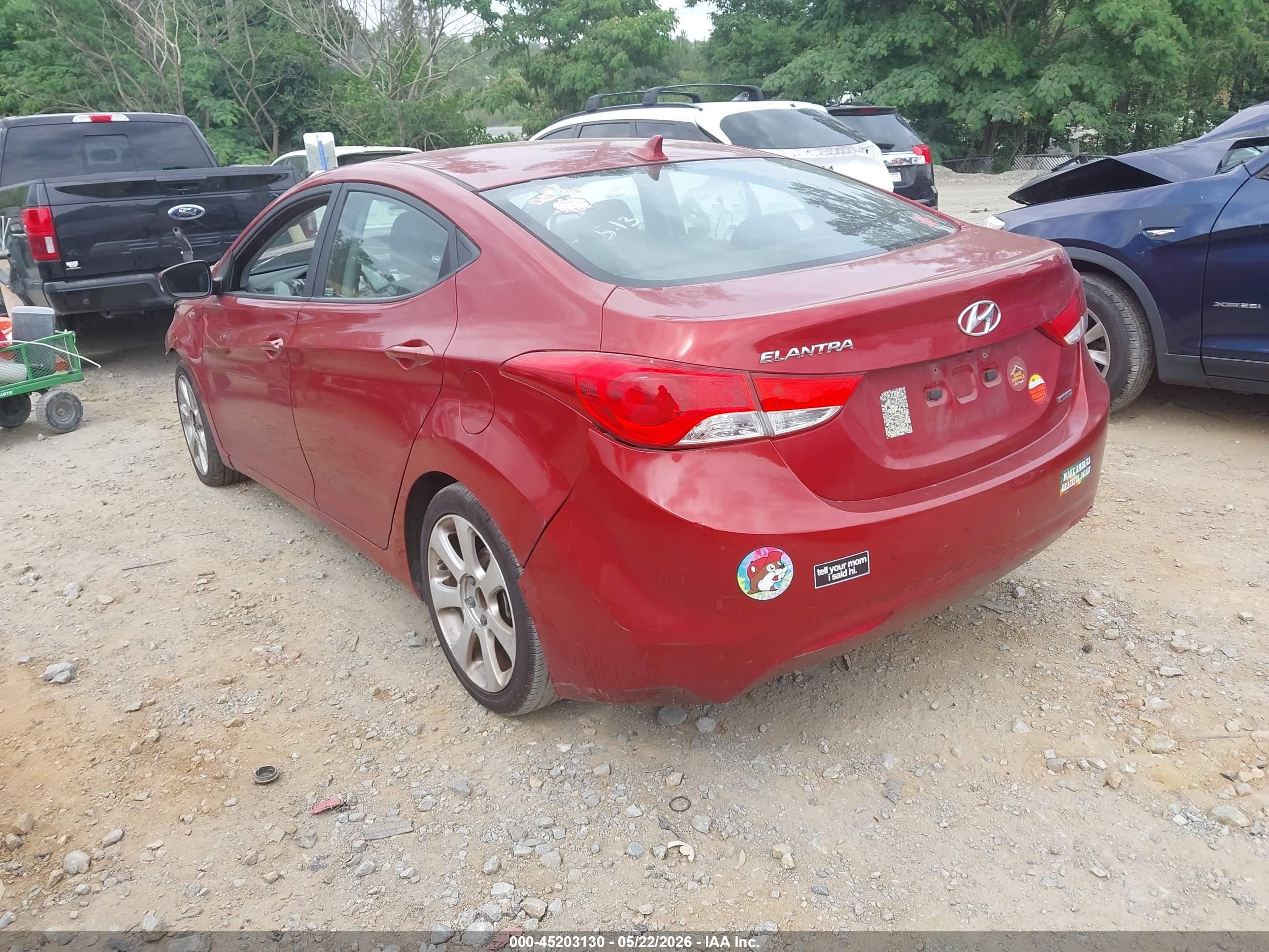 2011 Hyundai Elantra Limited (ulsan Plant) Красный vin: KMHDH4AE8BU091120