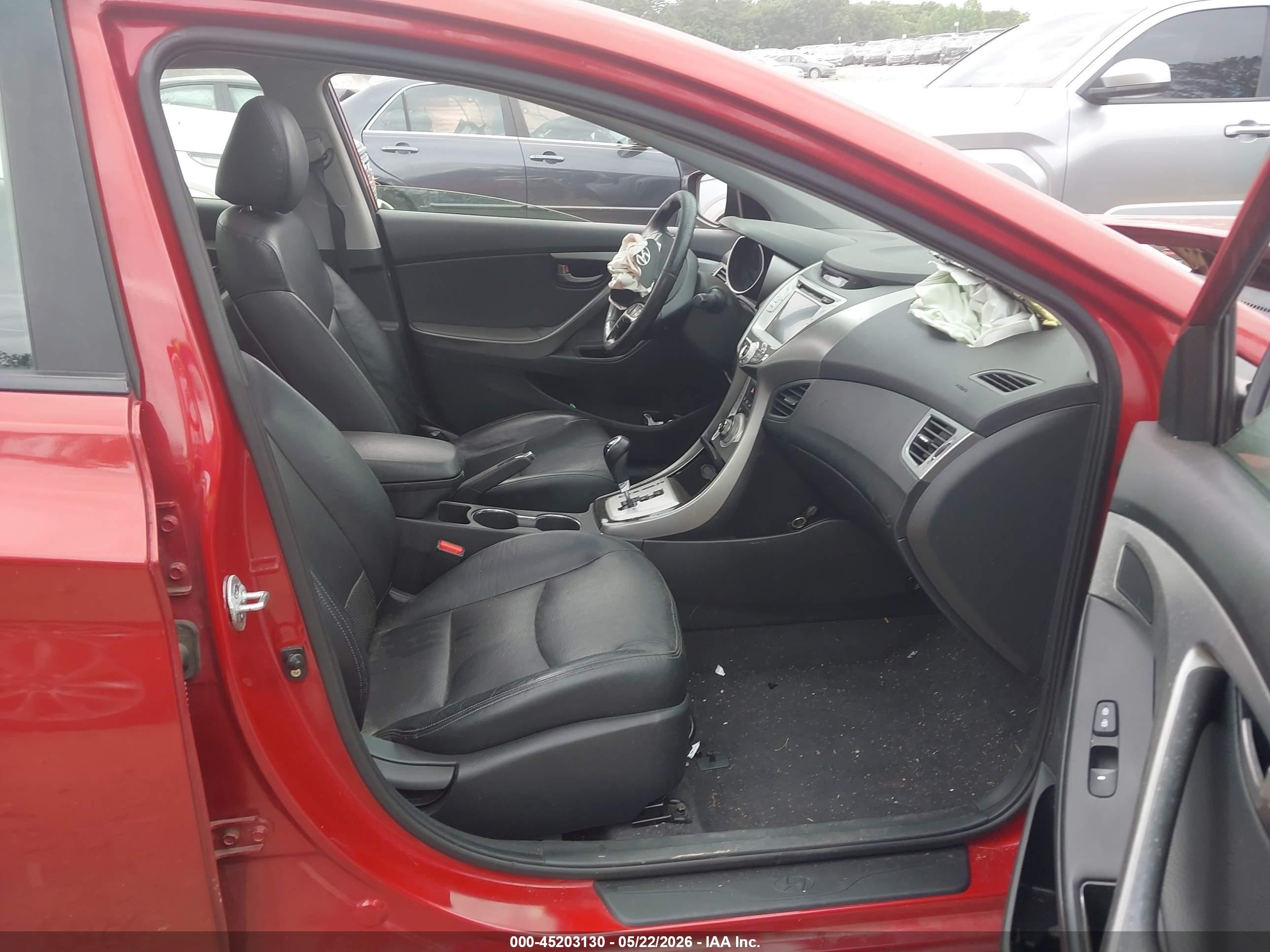 2011 Hyundai Elantra Limited (ulsan Plant) Красный vin: KMHDH4AE8BU091120