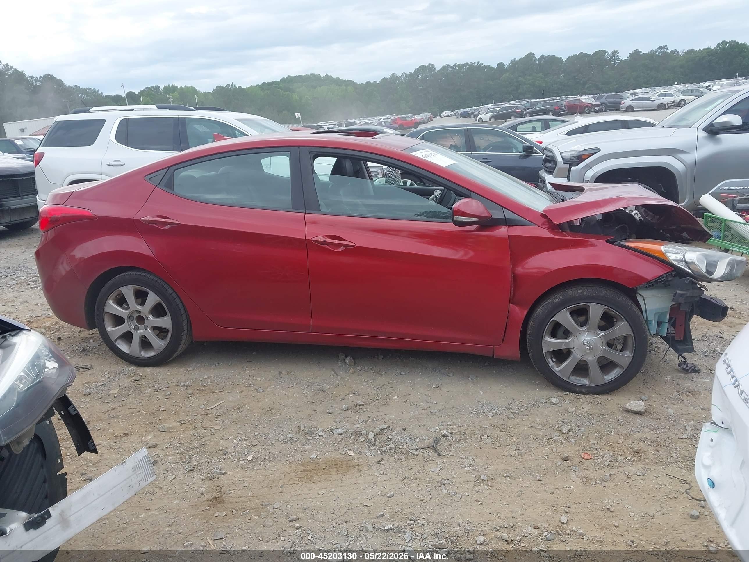 2011 Hyundai Elantra Limited (ulsan Plant) Красный vin: KMHDH4AE8BU091120