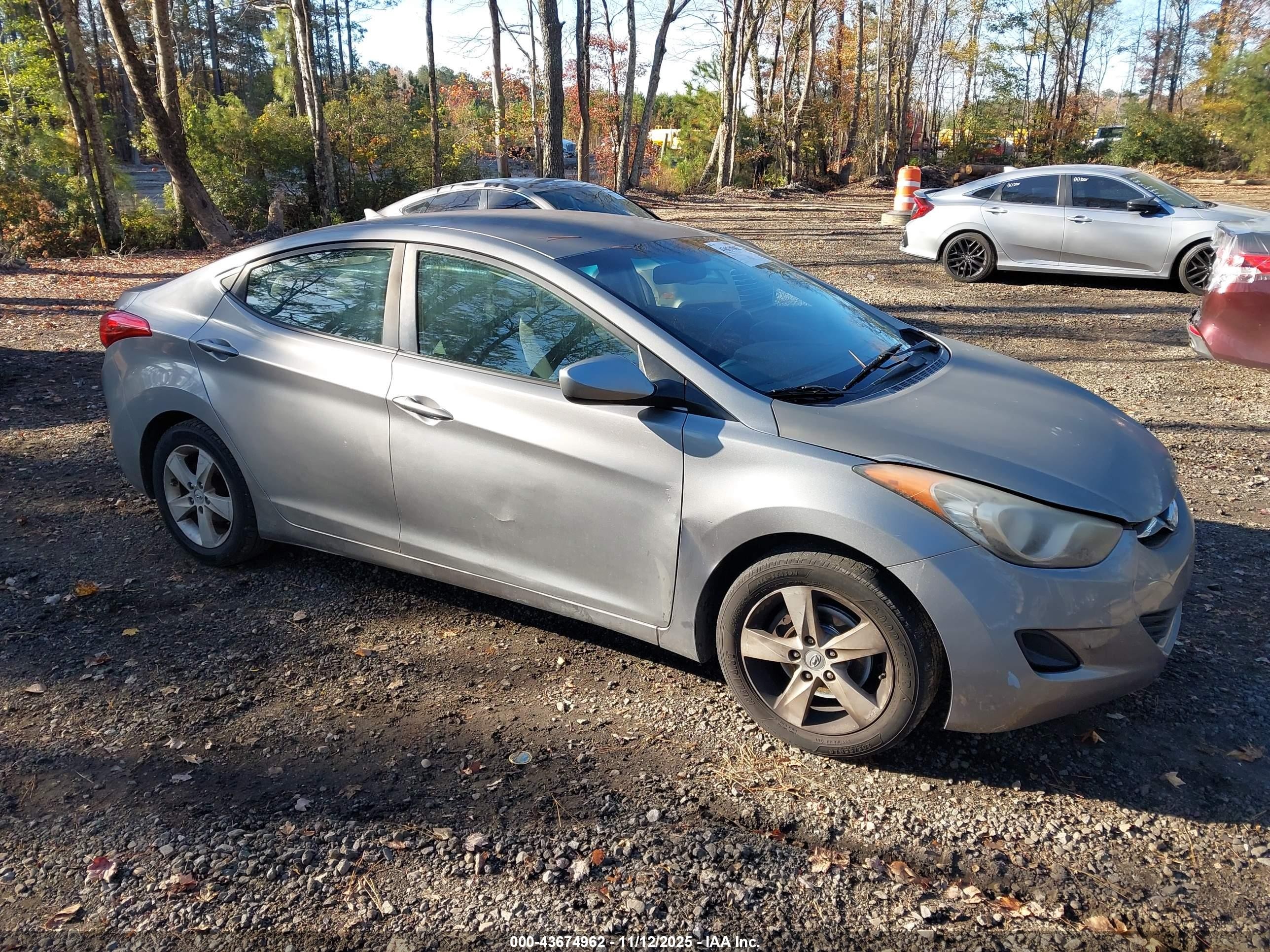 2011 Hyundai Elantra Gls (ulsan Plant) Gray vin: KMHDH4AE8BU093031