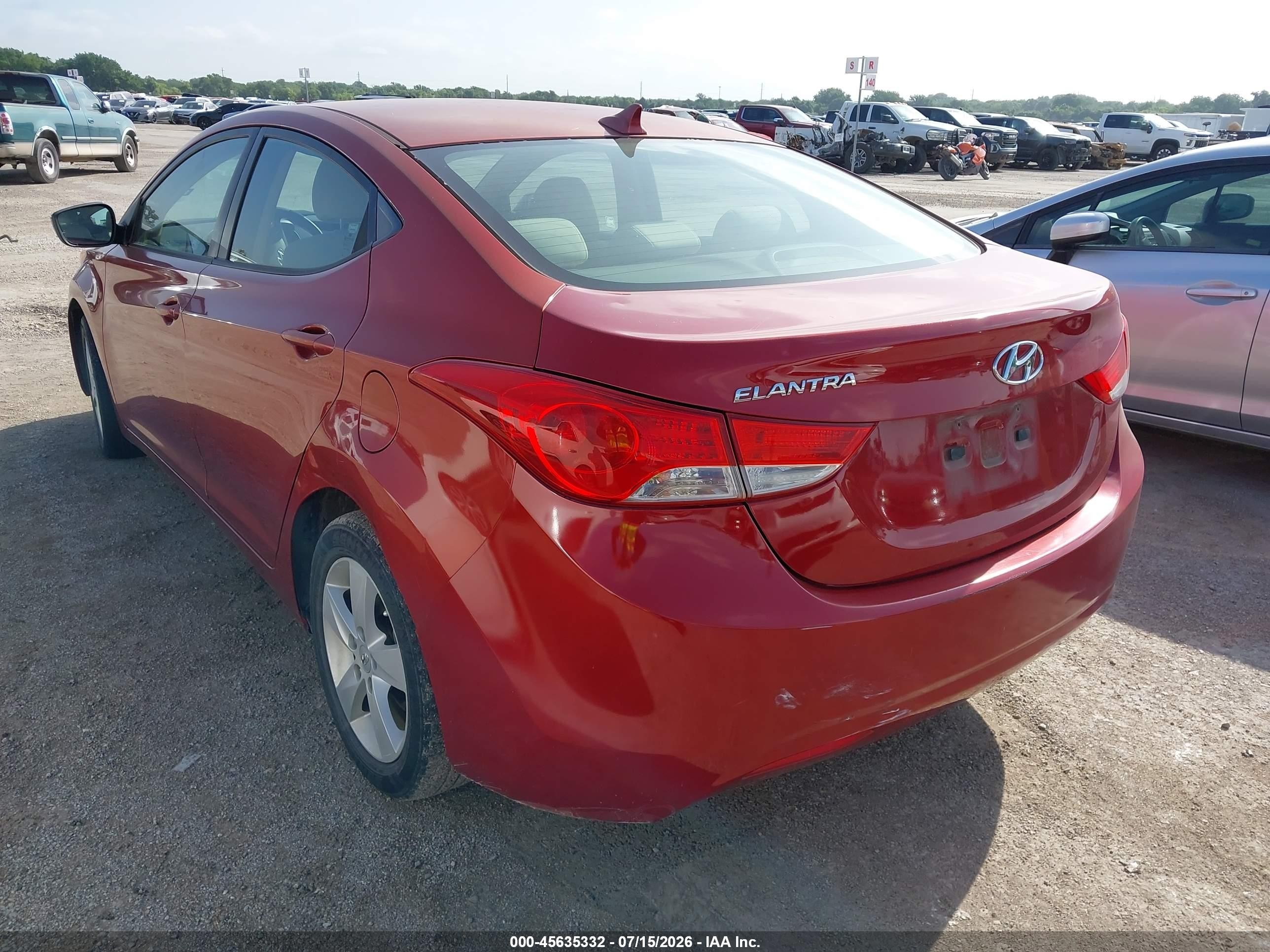 2011 Hyundai Elantra Gls (ulsan Plant) Maroon vin: KMHDH4AE8BU098522