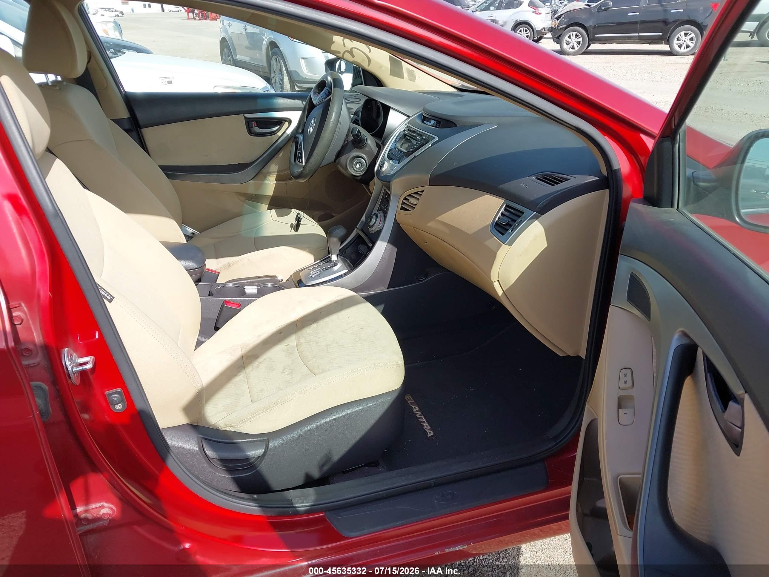 2011 Hyundai Elantra Gls (ulsan Plant) Maroon vin: KMHDH4AE8BU098522