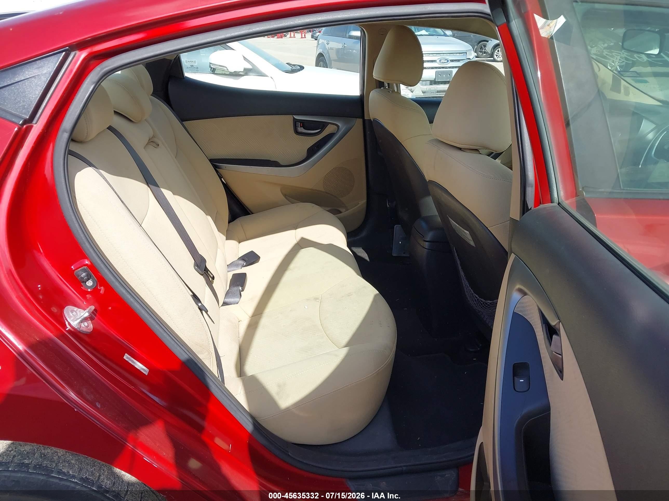 2011 Hyundai Elantra Gls (ulsan Plant) Maroon vin: KMHDH4AE8BU098522