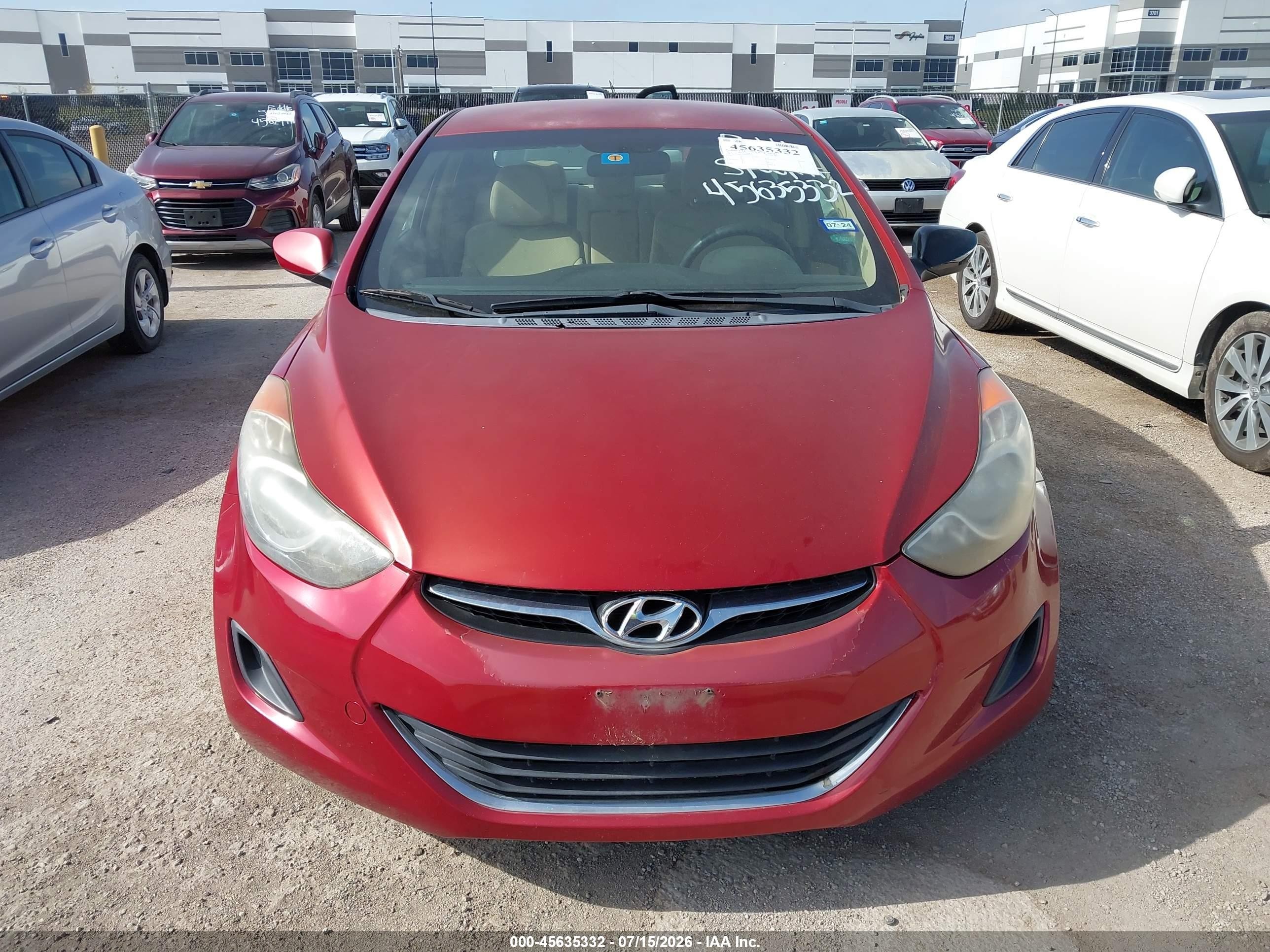 2011 Hyundai Elantra Gls (ulsan Plant) Maroon vin: KMHDH4AE8BU098522