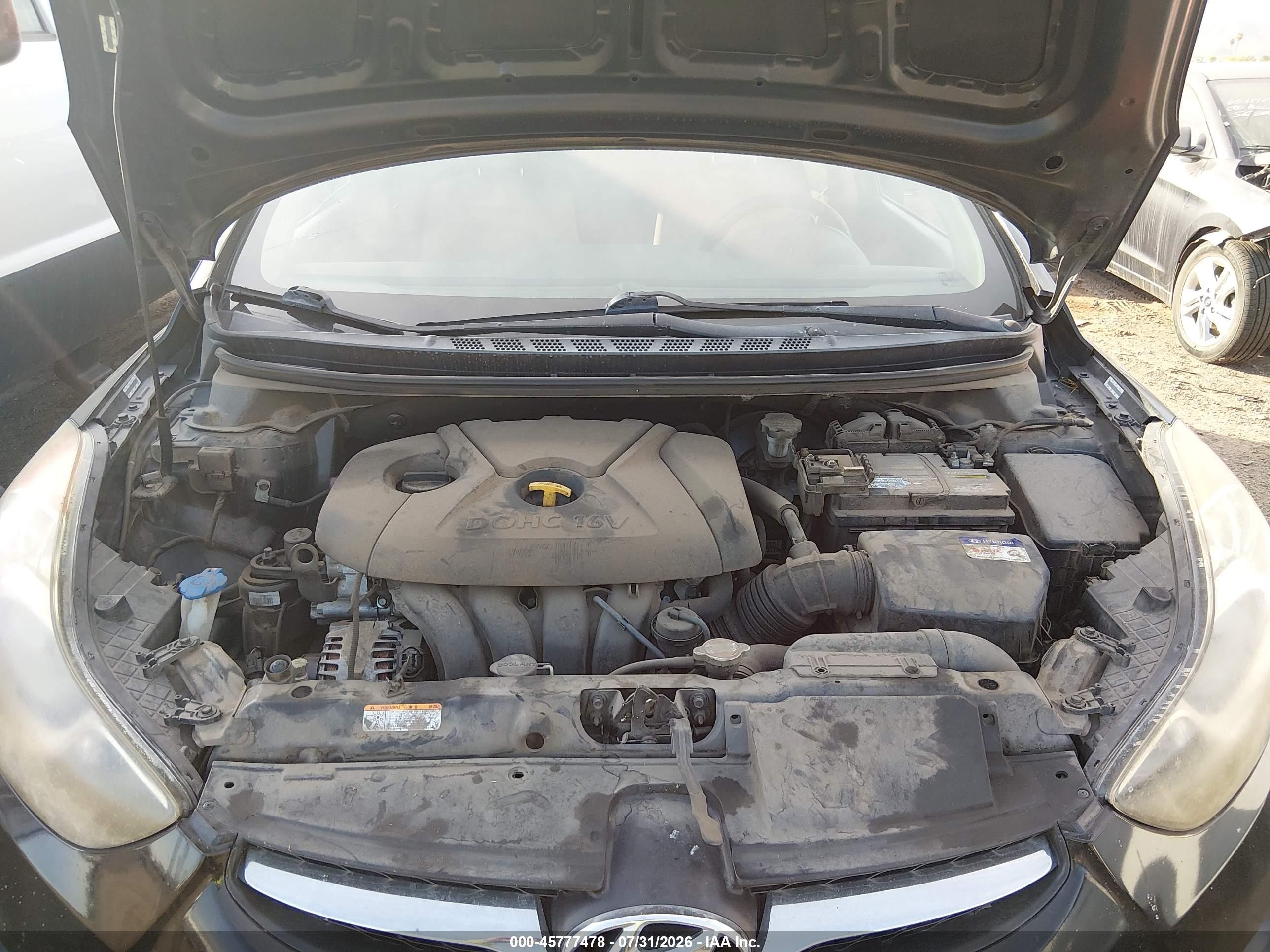 2011 Hyundai Elantra Gls (ulsan Plant) Black vin: KMHDH4AE8BU101743
