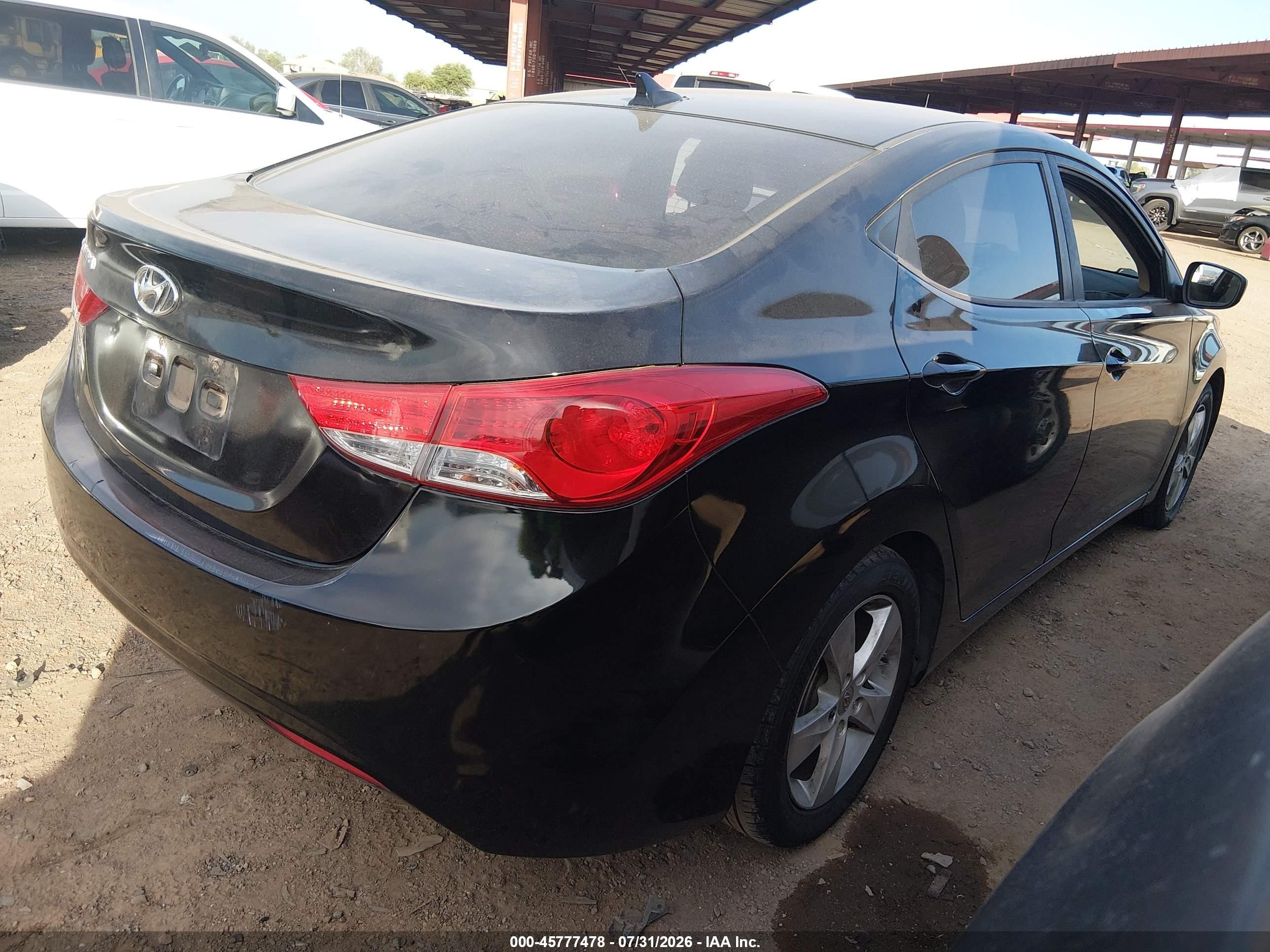 2011 Hyundai Elantra Gls (ulsan Plant) Black vin: KMHDH4AE8BU101743