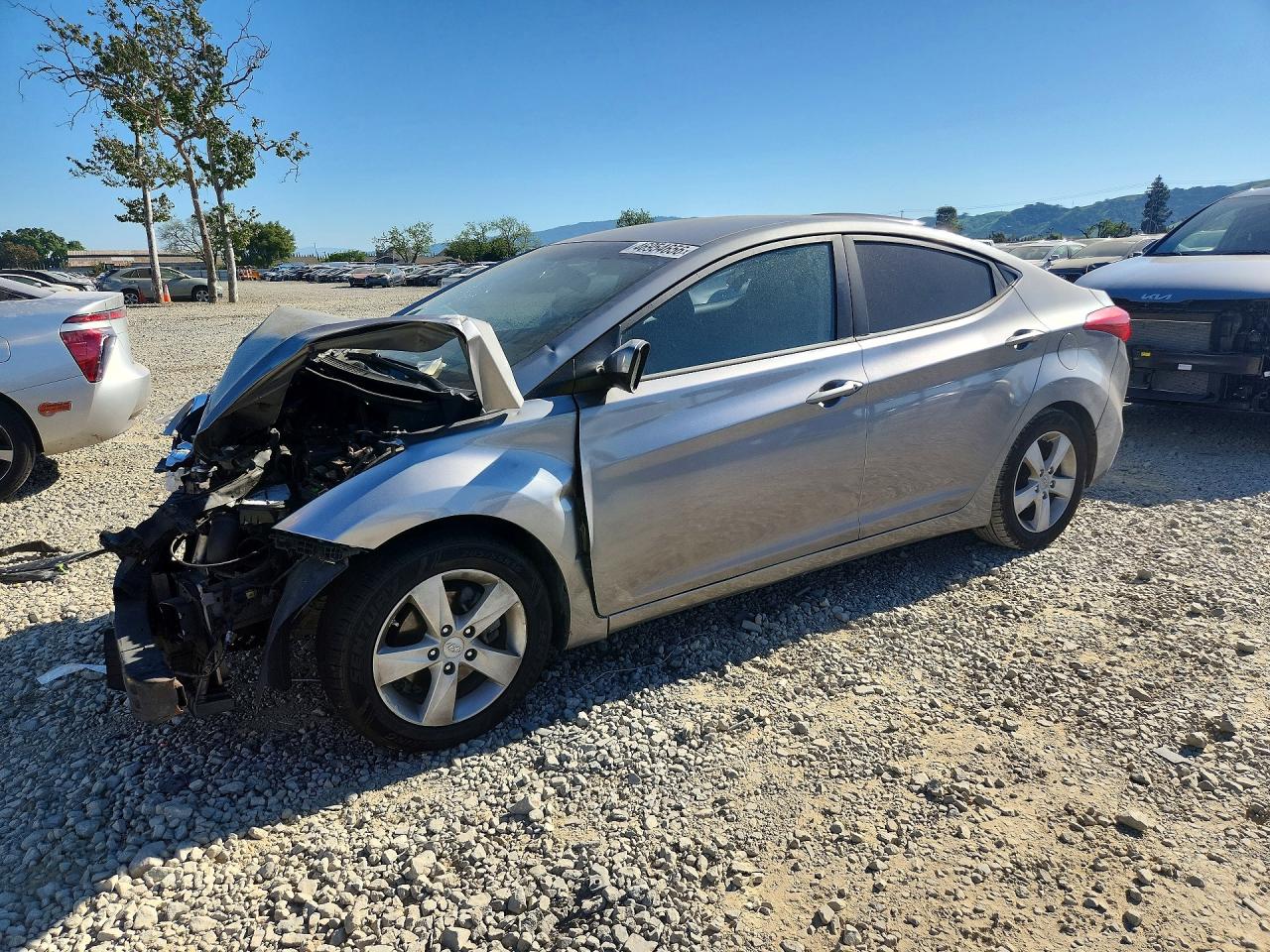 2011 Hyundai Elantra Gls Gray vin: KMHDH4AE8BU157326