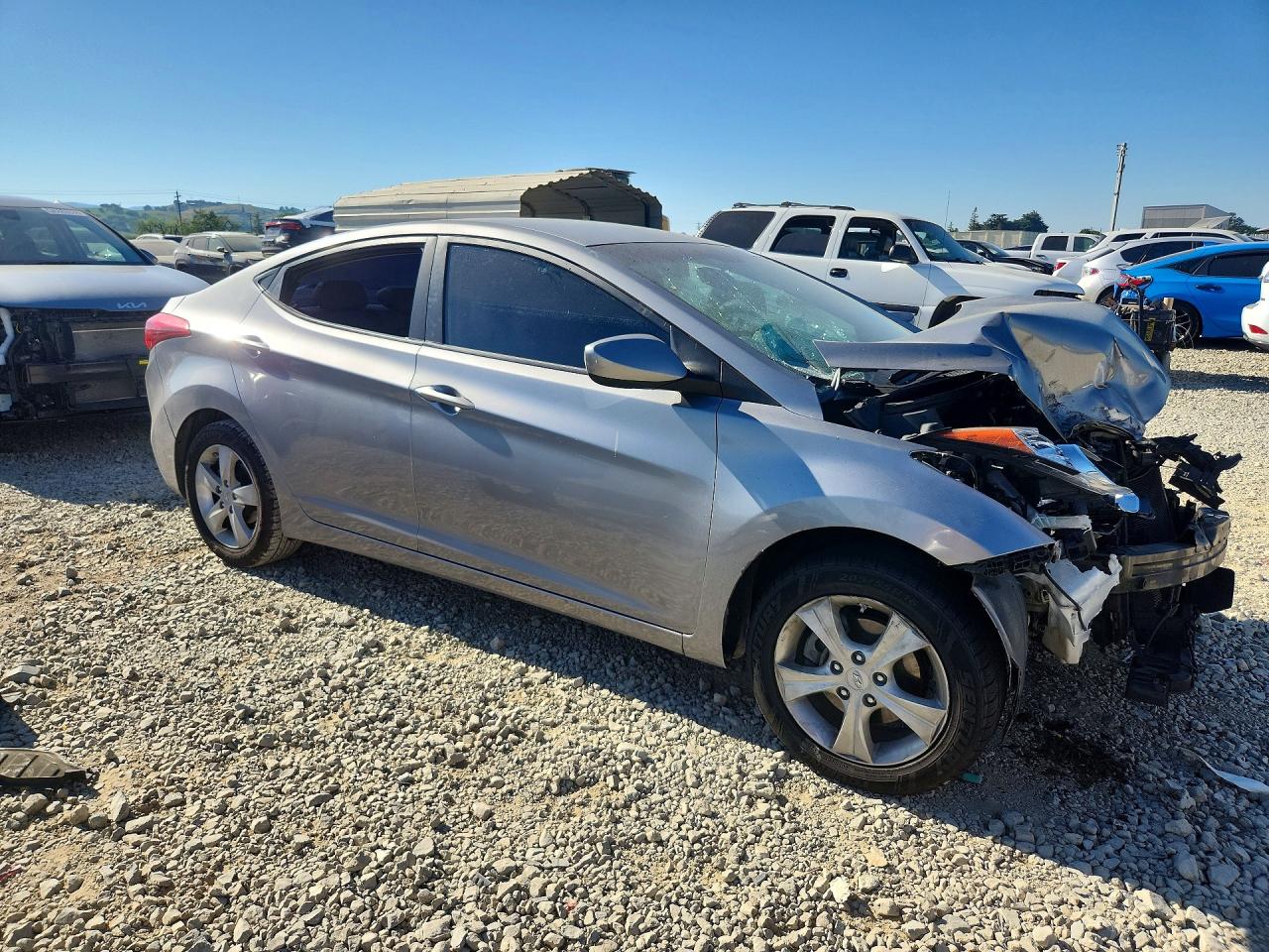 2011 Hyundai Elantra Gls Gray vin: KMHDH4AE8BU157326