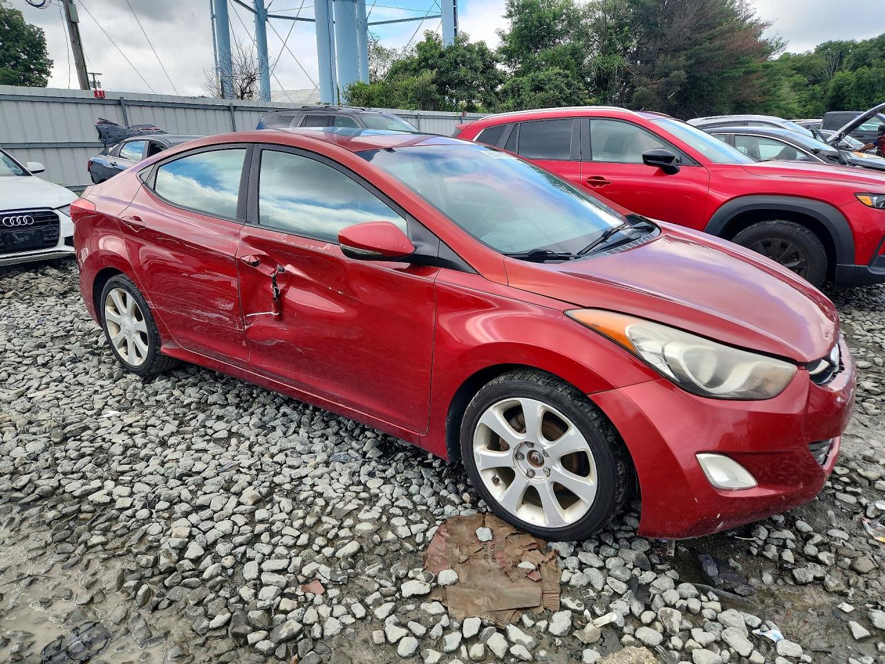 2011 Hyundai Elantra Limited Красный vin: KMHDH4AE8BU161070