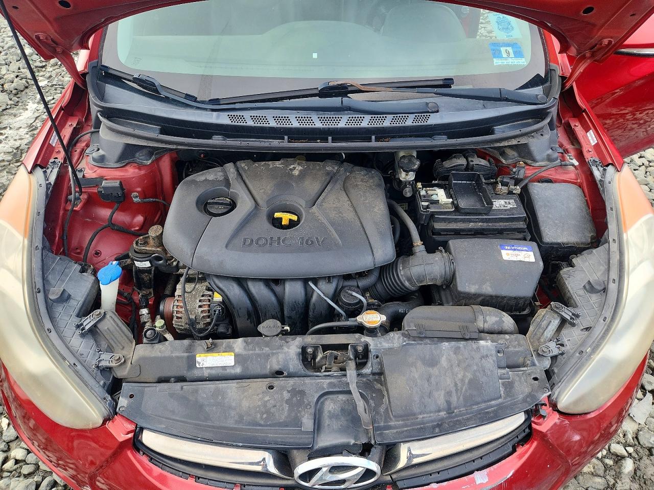2011 Hyundai Elantra Limited Красный vin: KMHDH4AE8BU161070