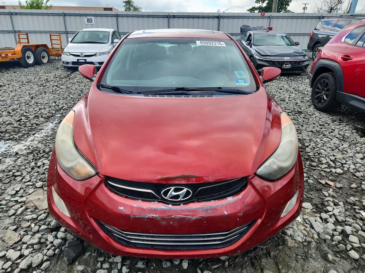 2011 Hyundai Elantra Limited Красный vin: KMHDH4AE8BU161070
