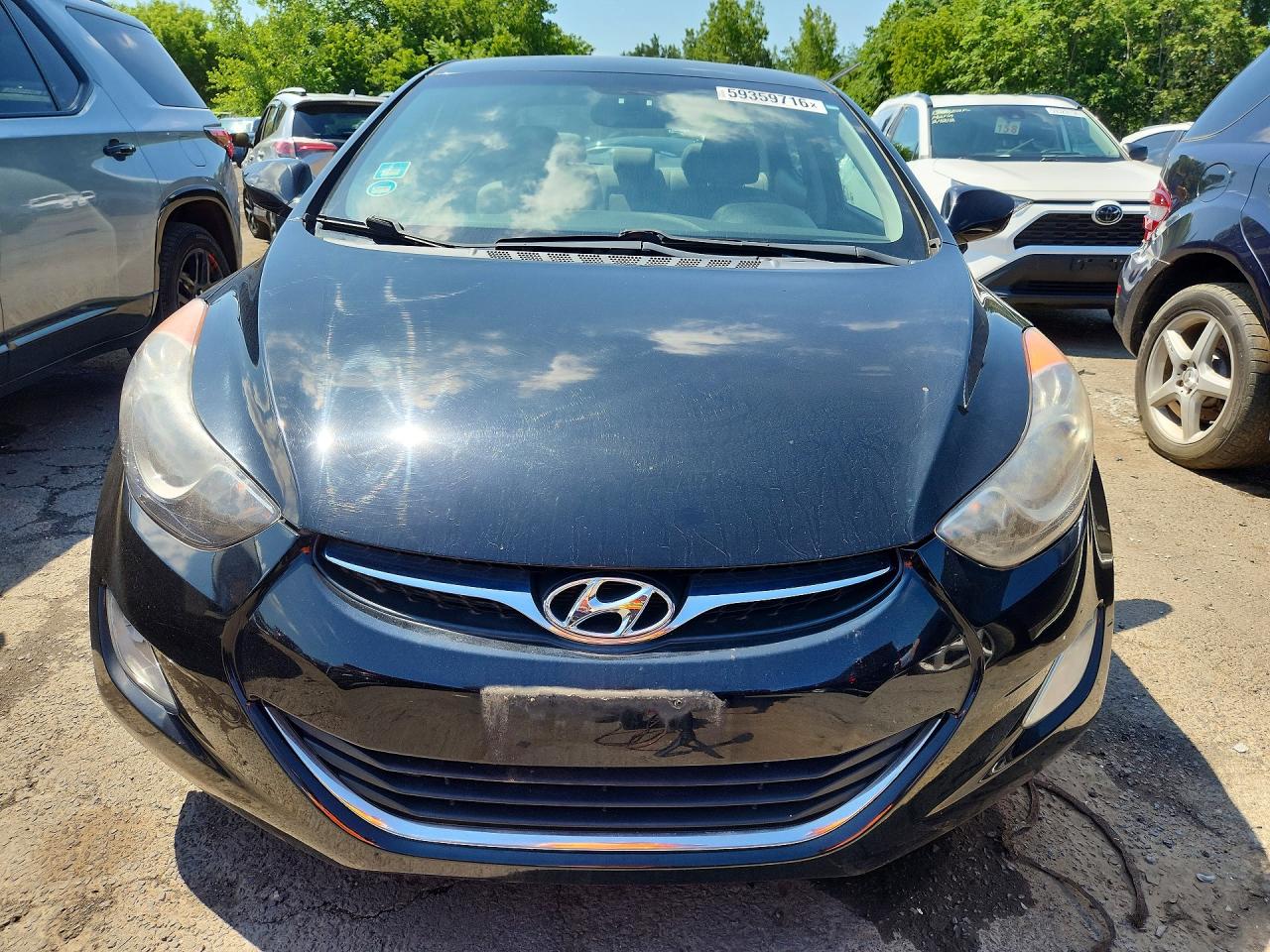 2012 Hyundai Elantra Gls Black vin: KMHDH4AE8CU181739