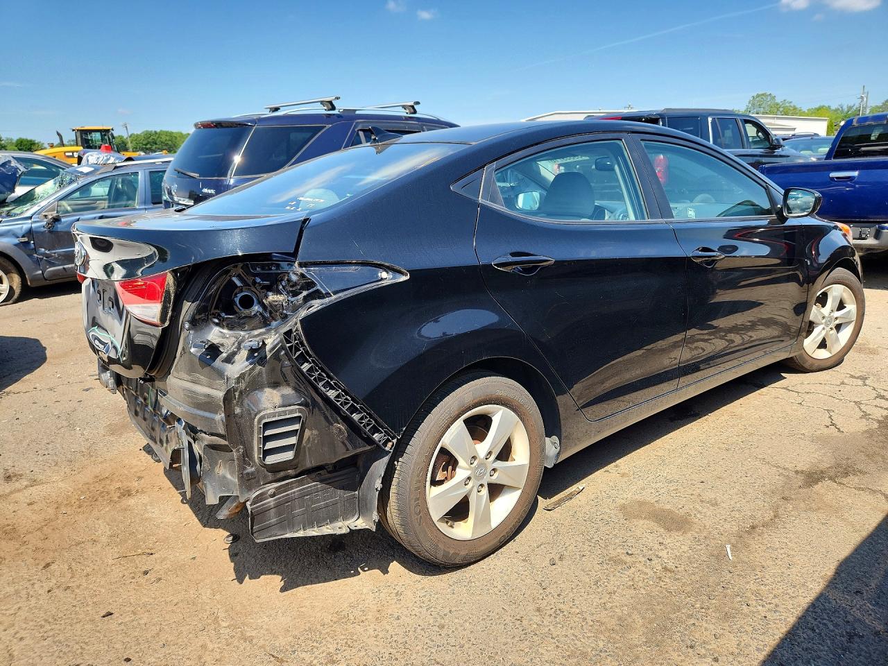2012 Hyundai Elantra Gls Black vin: KMHDH4AE8CU181739