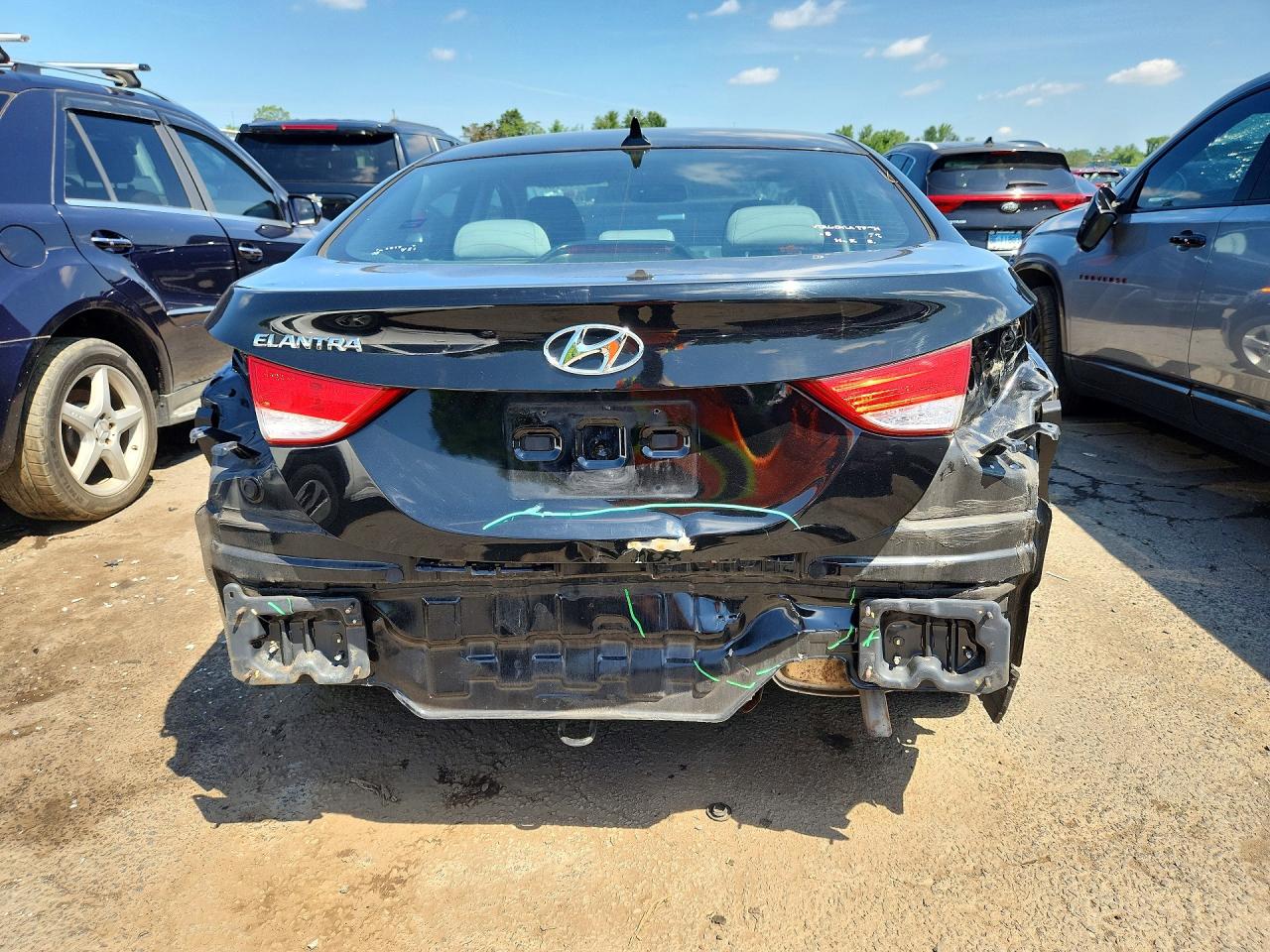 2012 Hyundai Elantra Gls Black vin: KMHDH4AE8CU181739