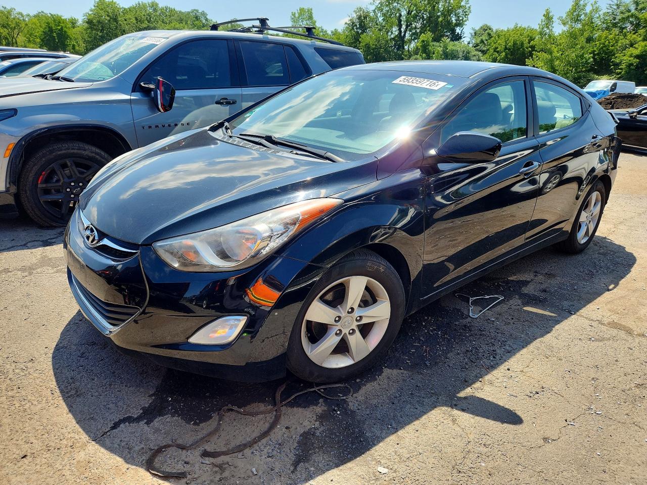 2012 Hyundai Elantra Gls Black vin: KMHDH4AE8CU181739