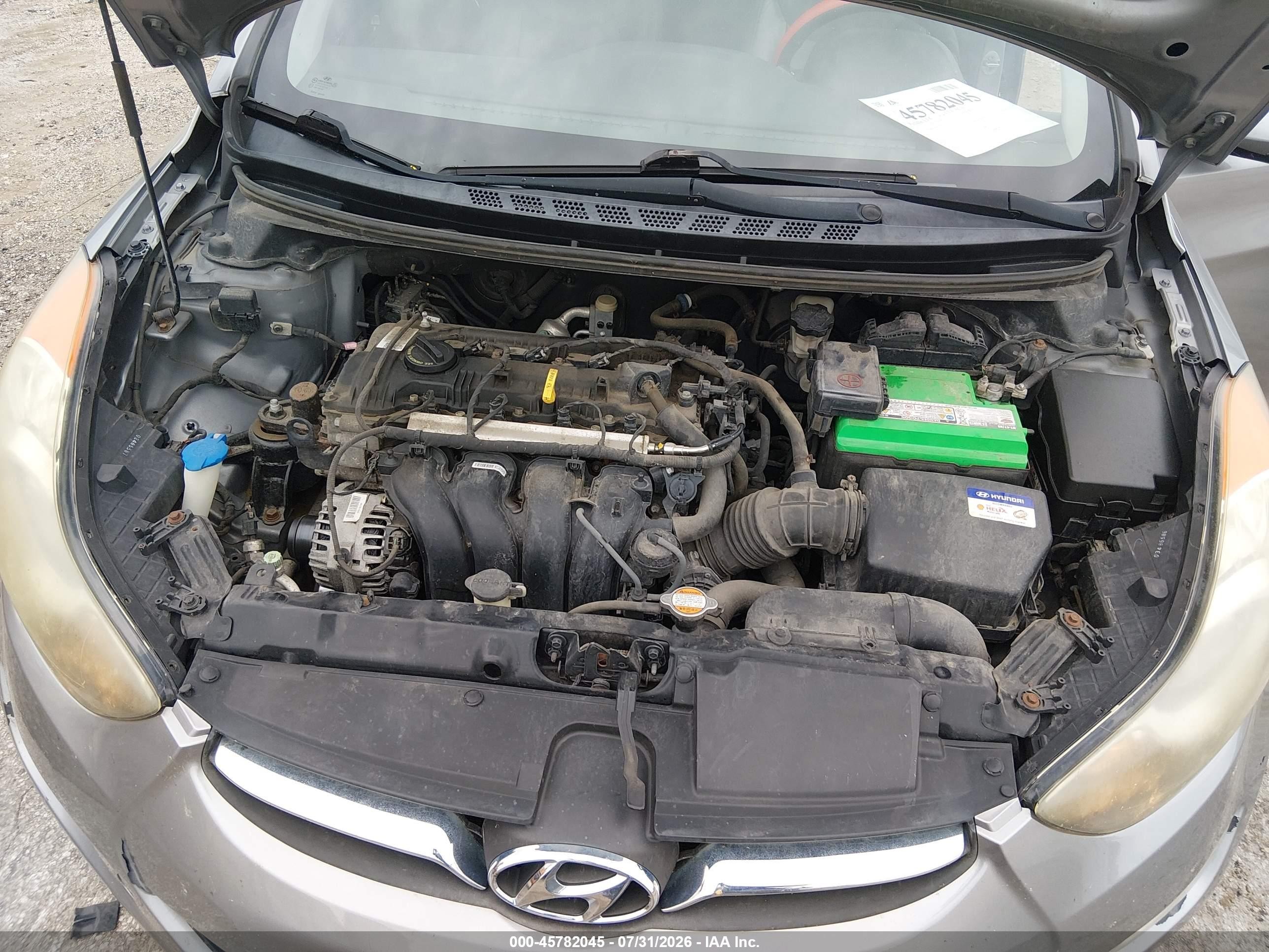 2012 Hyundai Elantra Limited (ulsan Plant) Gray vin: KMHDH4AE8CU193499