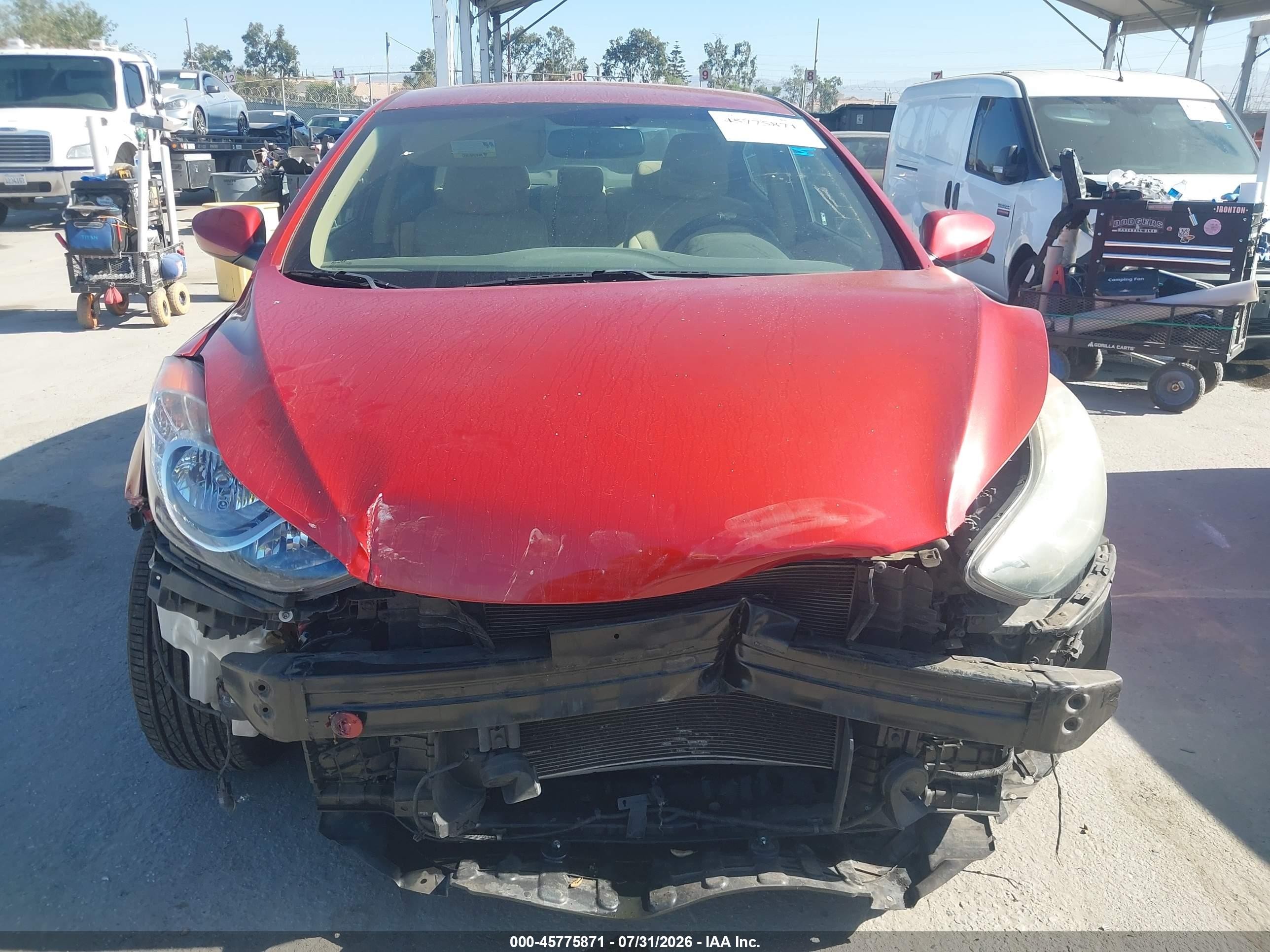 2012 Hyundai Elantra Gls (ulsan Plant) Red vin: KMHDH4AE8CU218160