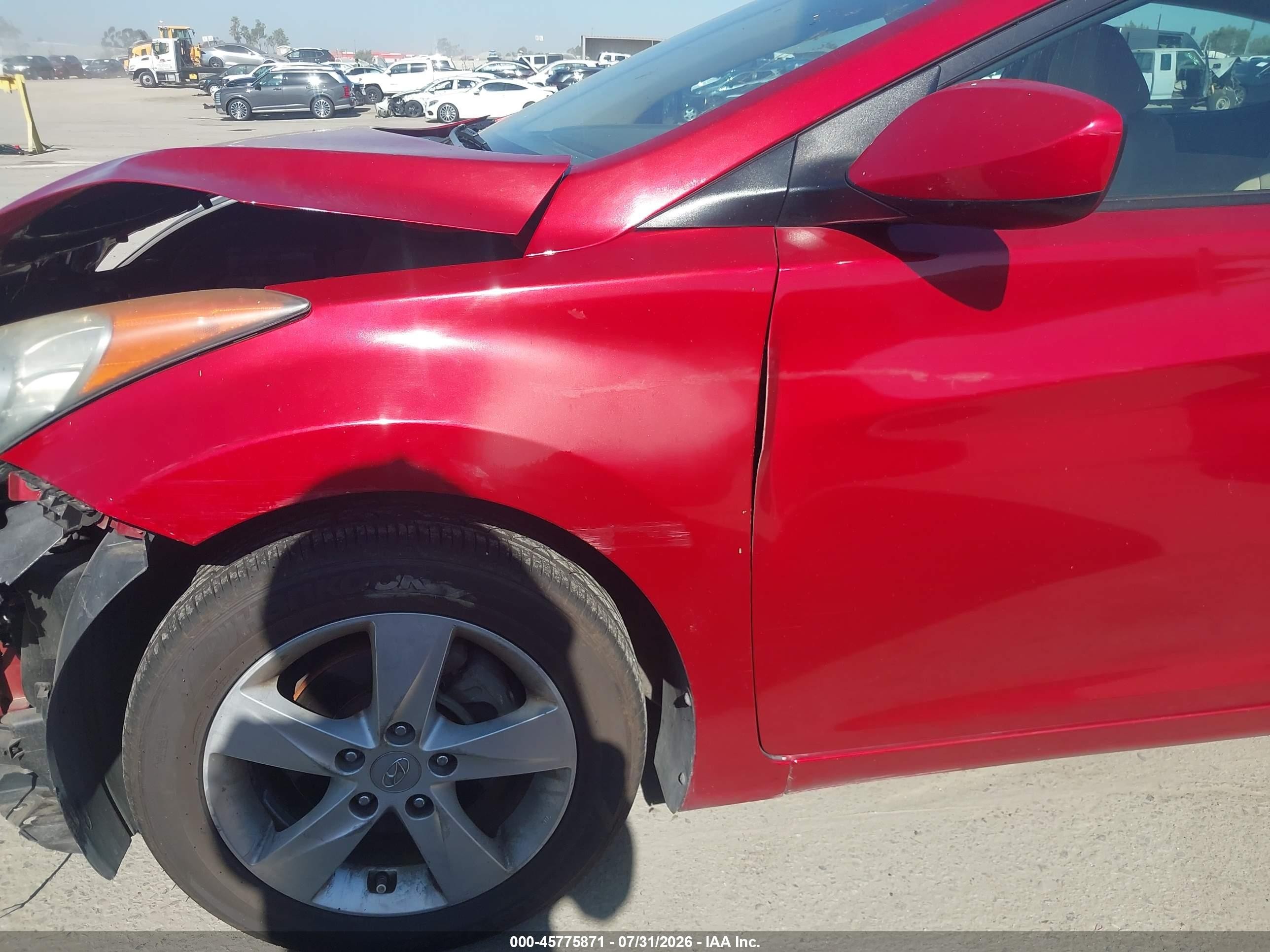2012 Hyundai Elantra Gls (ulsan Plant) Red vin: KMHDH4AE8CU218160