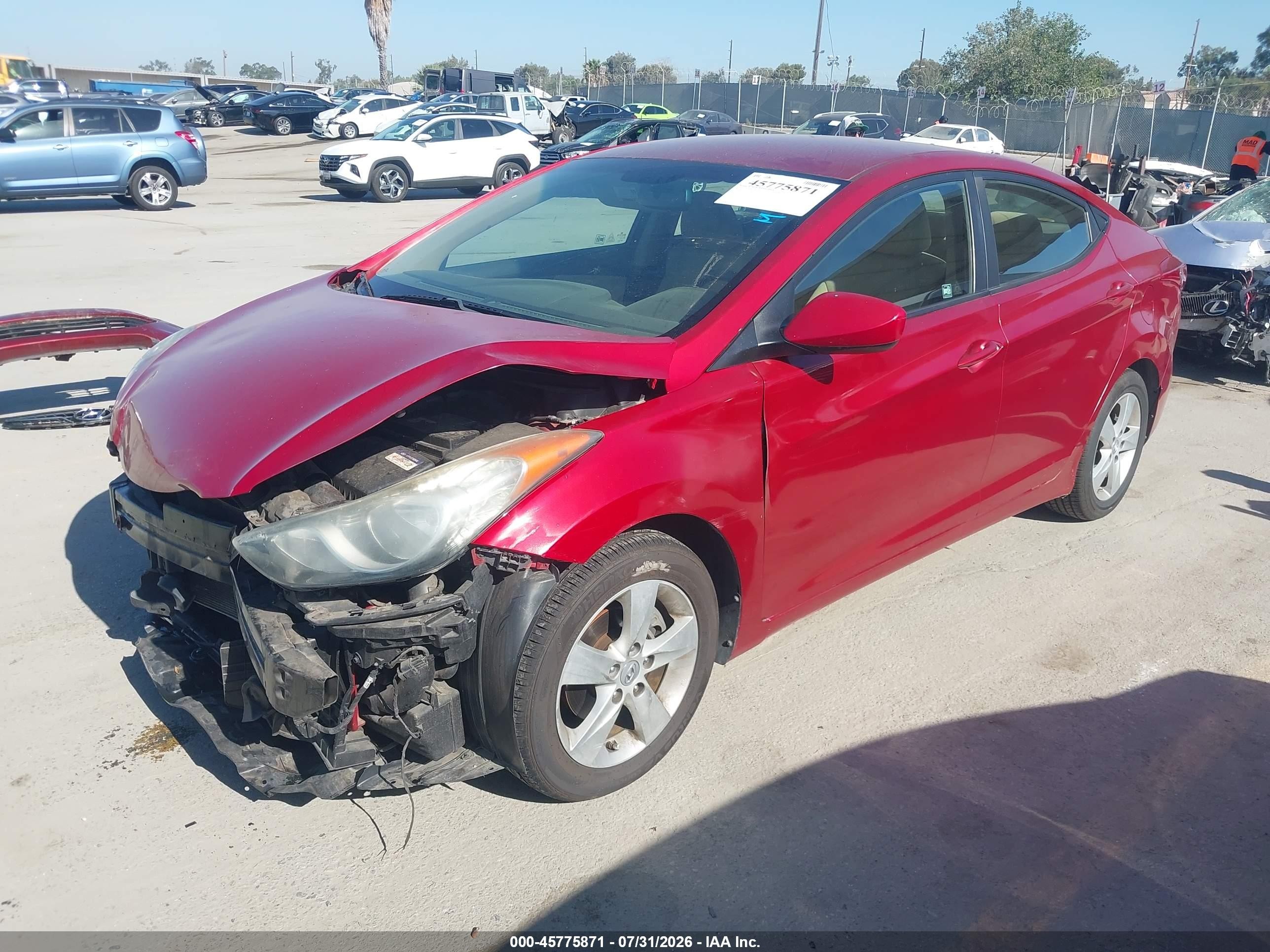 2012 Hyundai Elantra Gls (ulsan Plant) Red vin: KMHDH4AE8CU218160