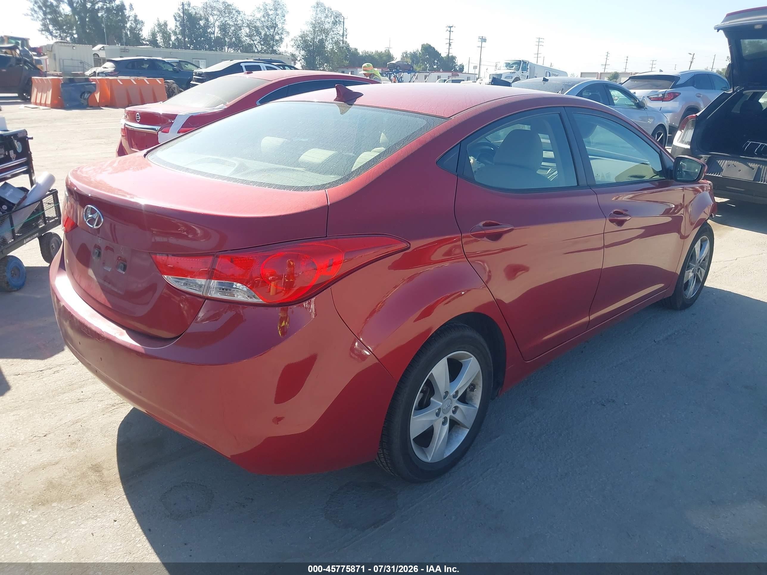 2012 Hyundai Elantra Gls (ulsan Plant) Red vin: KMHDH4AE8CU218160