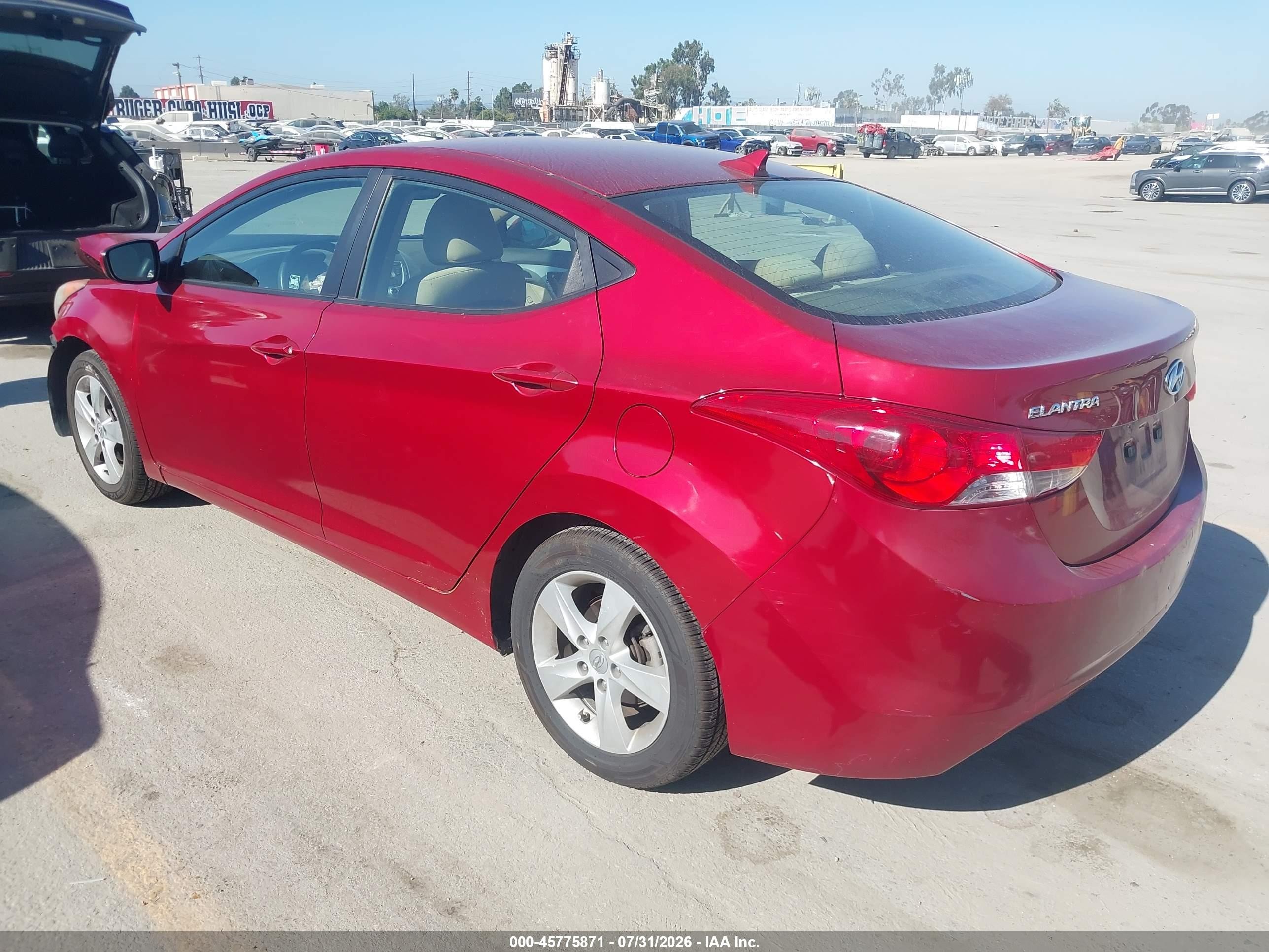 2012 Hyundai Elantra Gls (ulsan Plant) Red vin: KMHDH4AE8CU218160