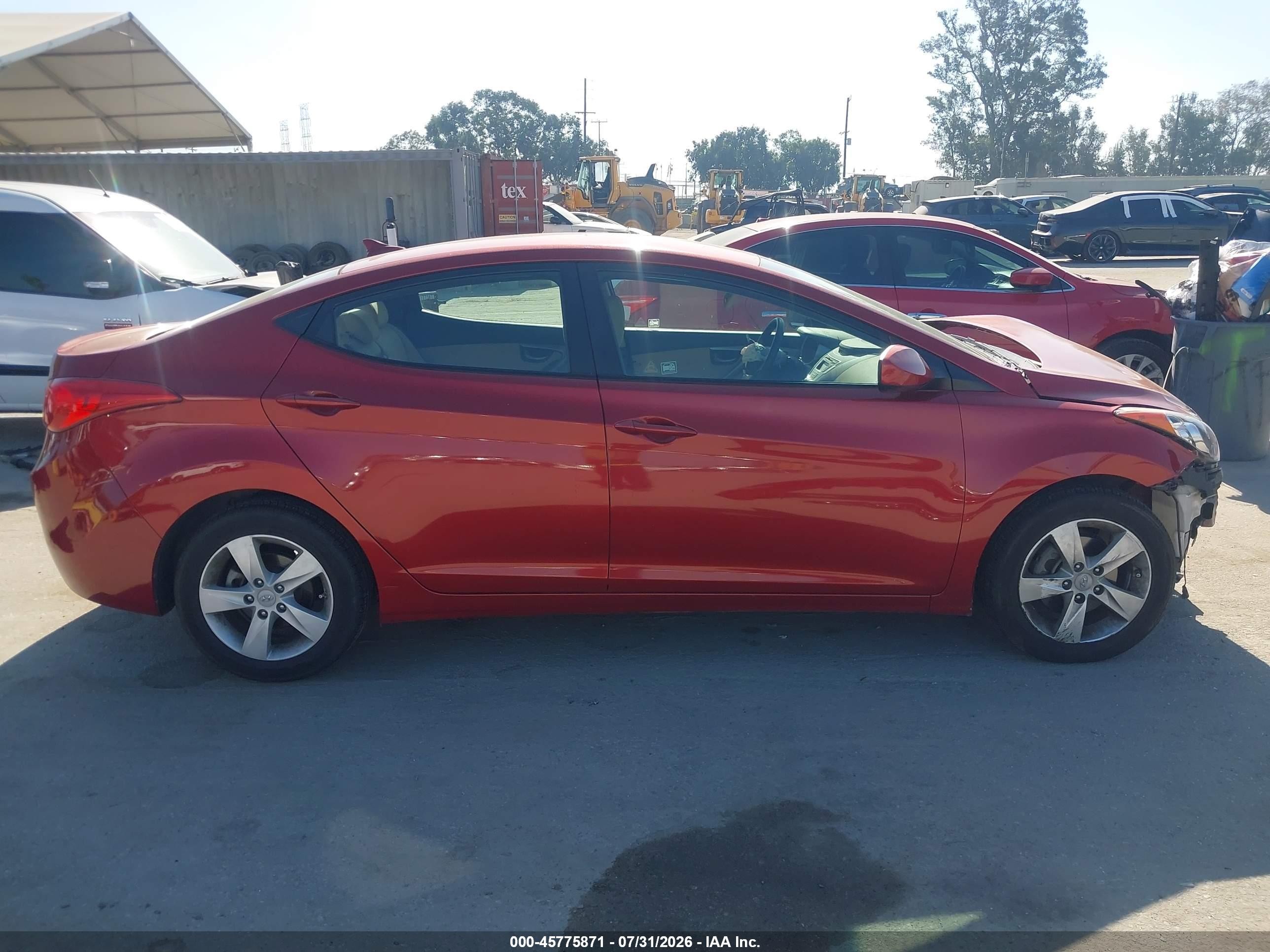 2012 Hyundai Elantra Gls (ulsan Plant) Red vin: KMHDH4AE8CU218160