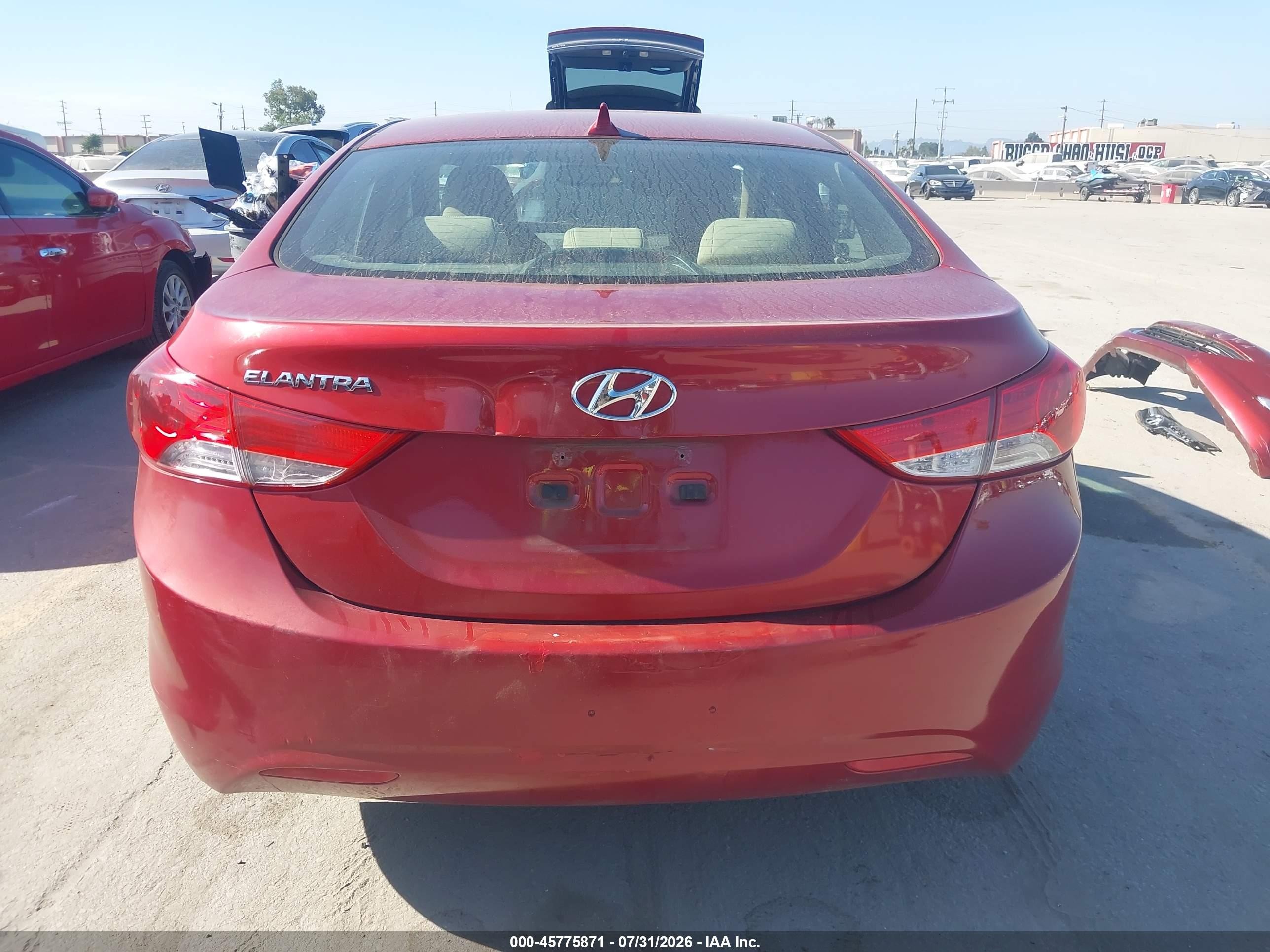 2012 Hyundai Elantra Gls (ulsan Plant) Red vin: KMHDH4AE8CU218160