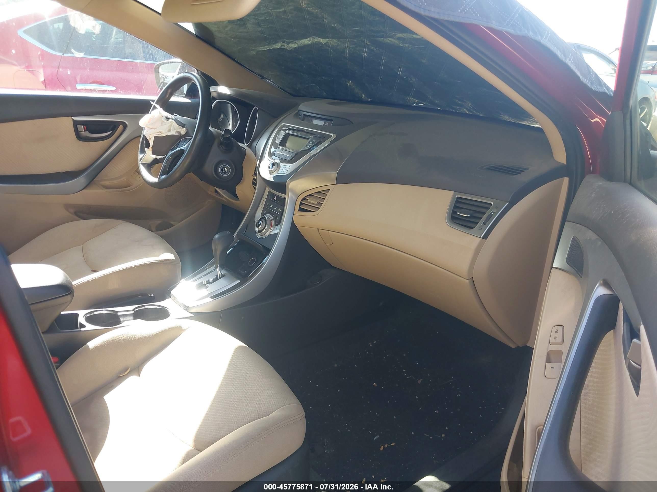 2012 Hyundai Elantra Gls (ulsan Plant) Red vin: KMHDH4AE8CU218160