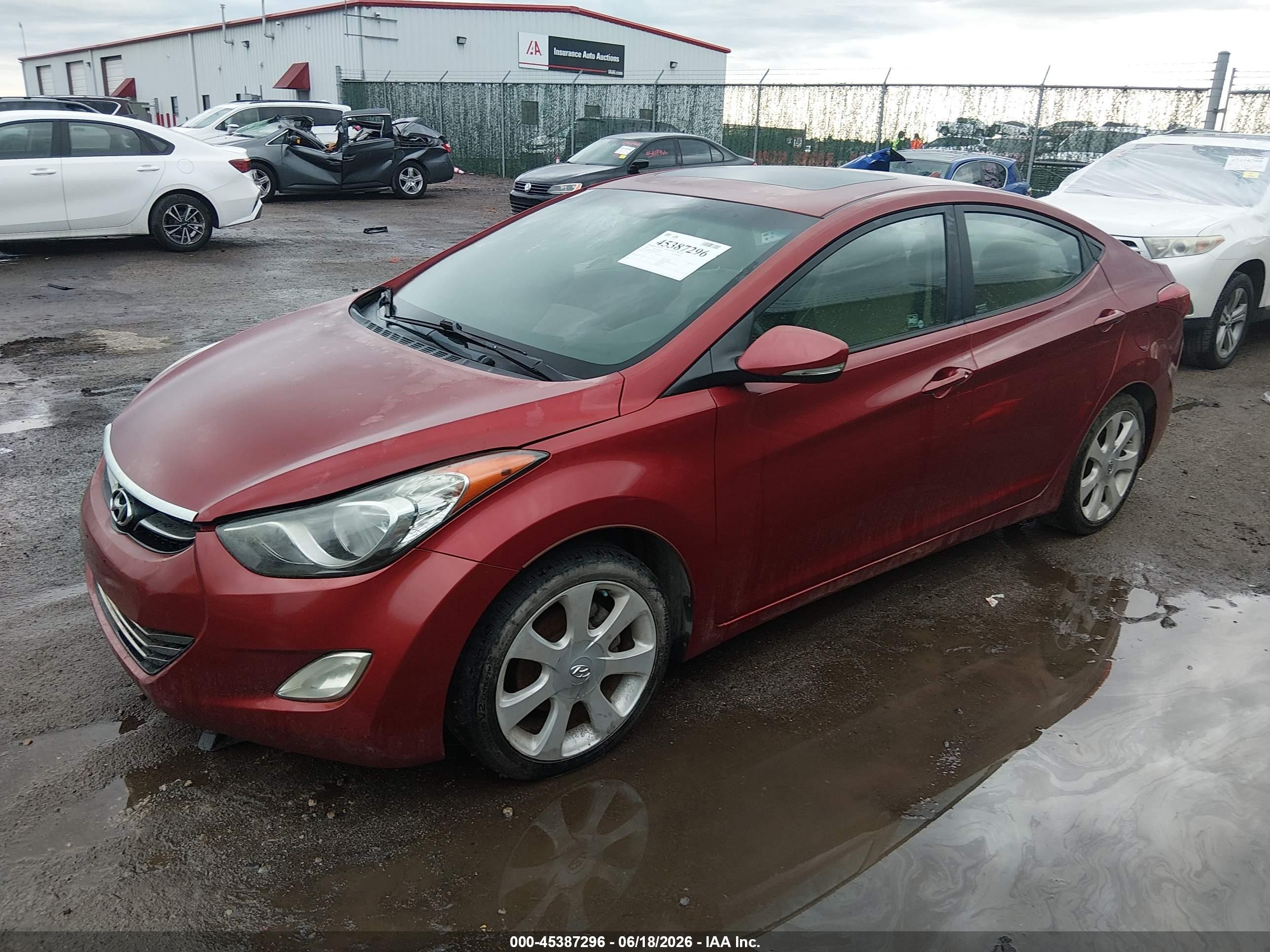 2012 Hyundai Elantra Limited (ulsan Plant) Red vin: KMHDH4AE8CU249375