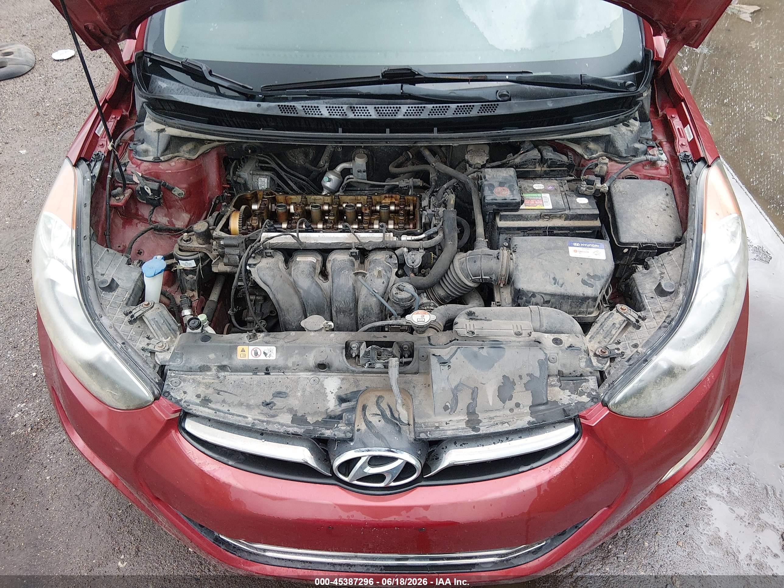2012 Hyundai Elantra Limited (ulsan Plant) Red vin: KMHDH4AE8CU249375