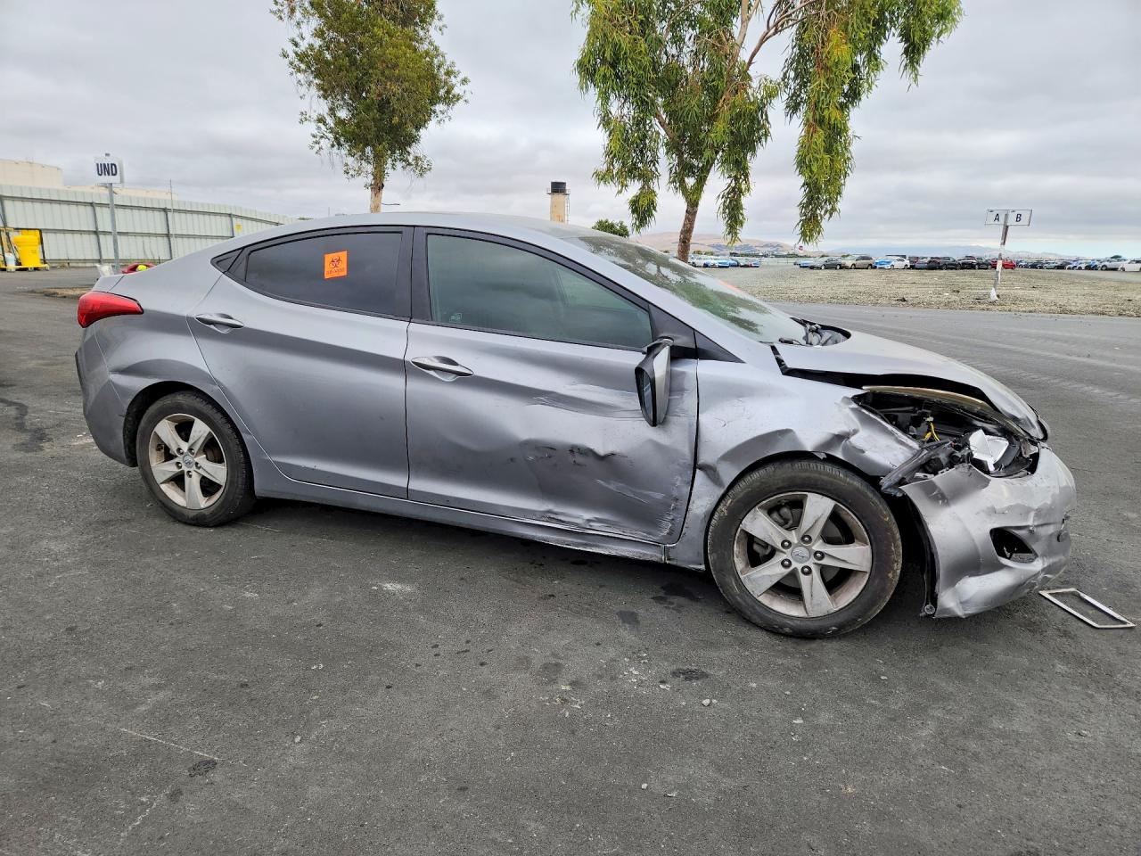 2012 Hyundai Elantra Gls Silver vin: KMHDH4AE8CU282392
