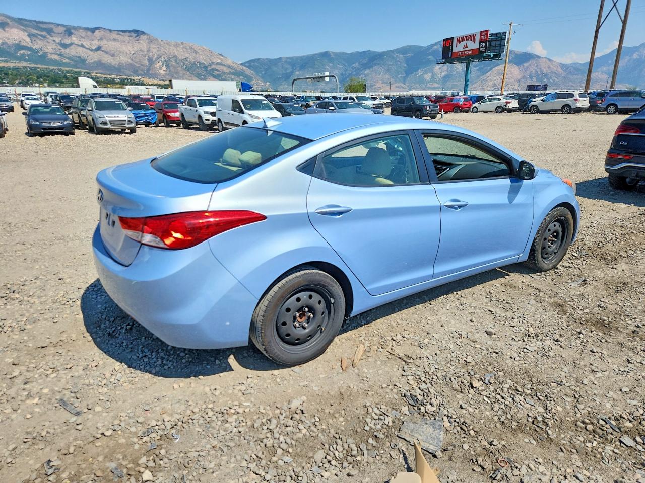 2012 Hyundai Elantra Gls Blue vin: KMHDH4AE8CU292002