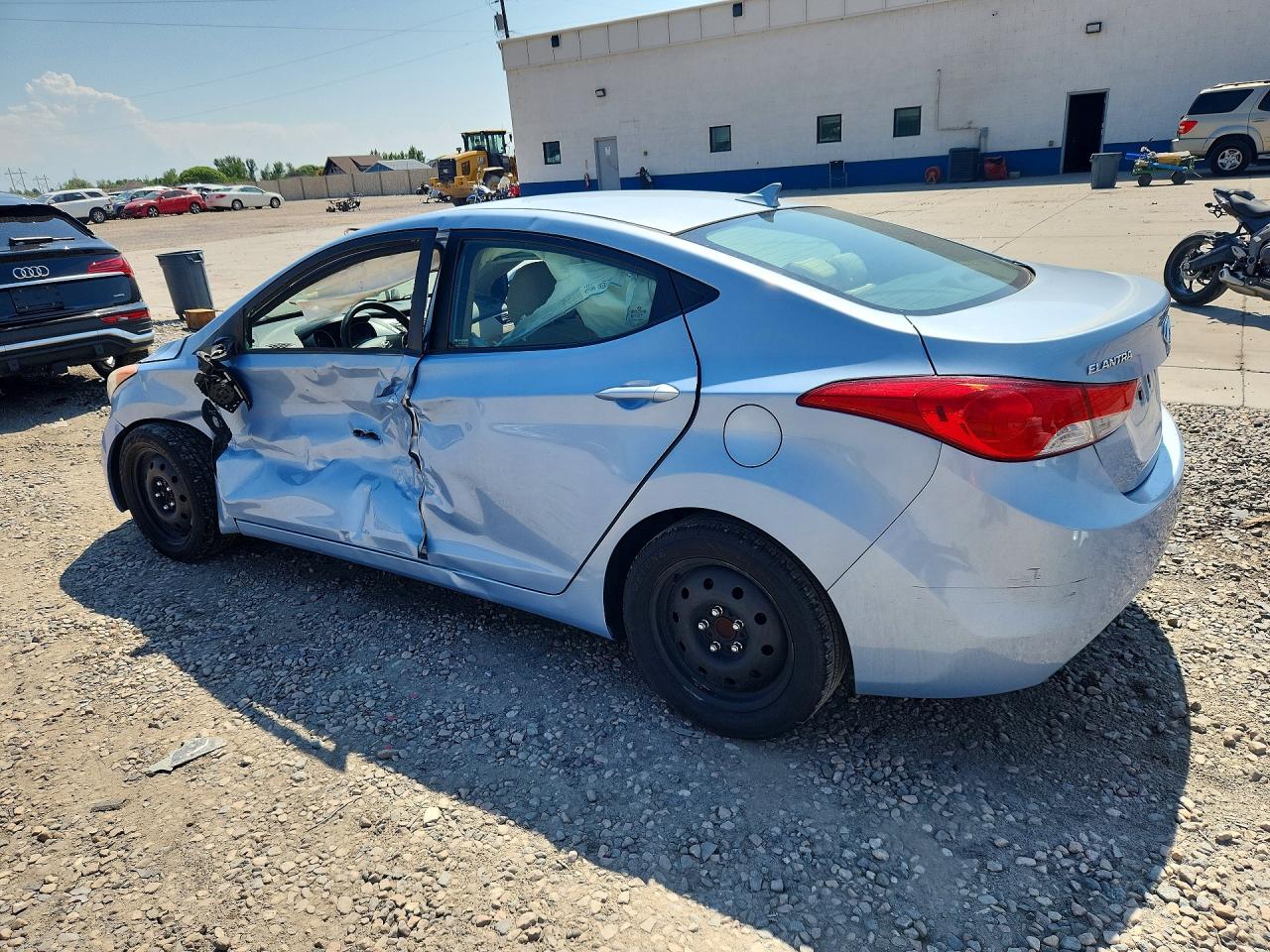 2012 Hyundai Elantra Gls Blue vin: KMHDH4AE8CU292002