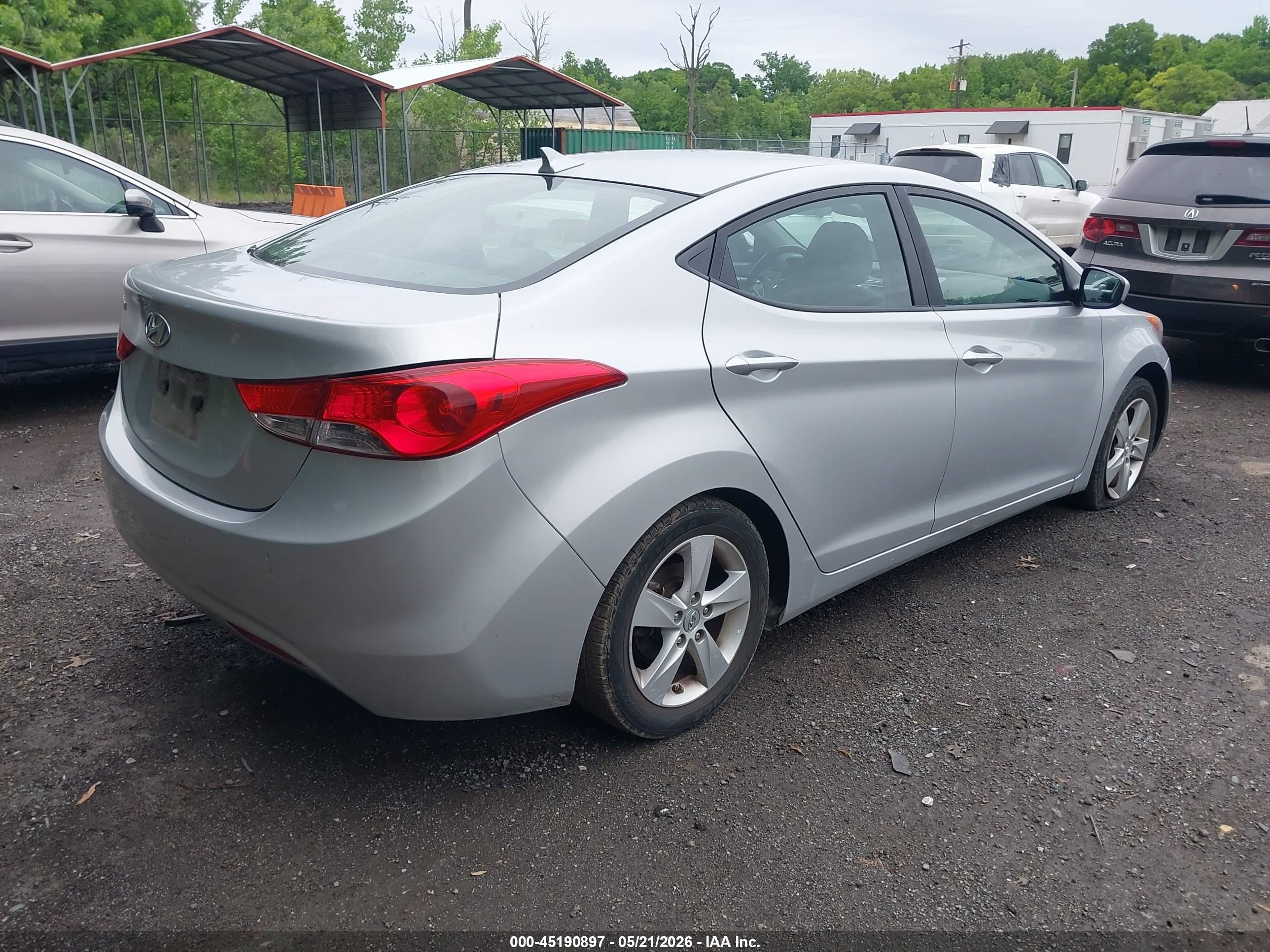 2012 Hyundai Elantra Gls (ulsan Plant) Silver vin: KMHDH4AE8CU298544