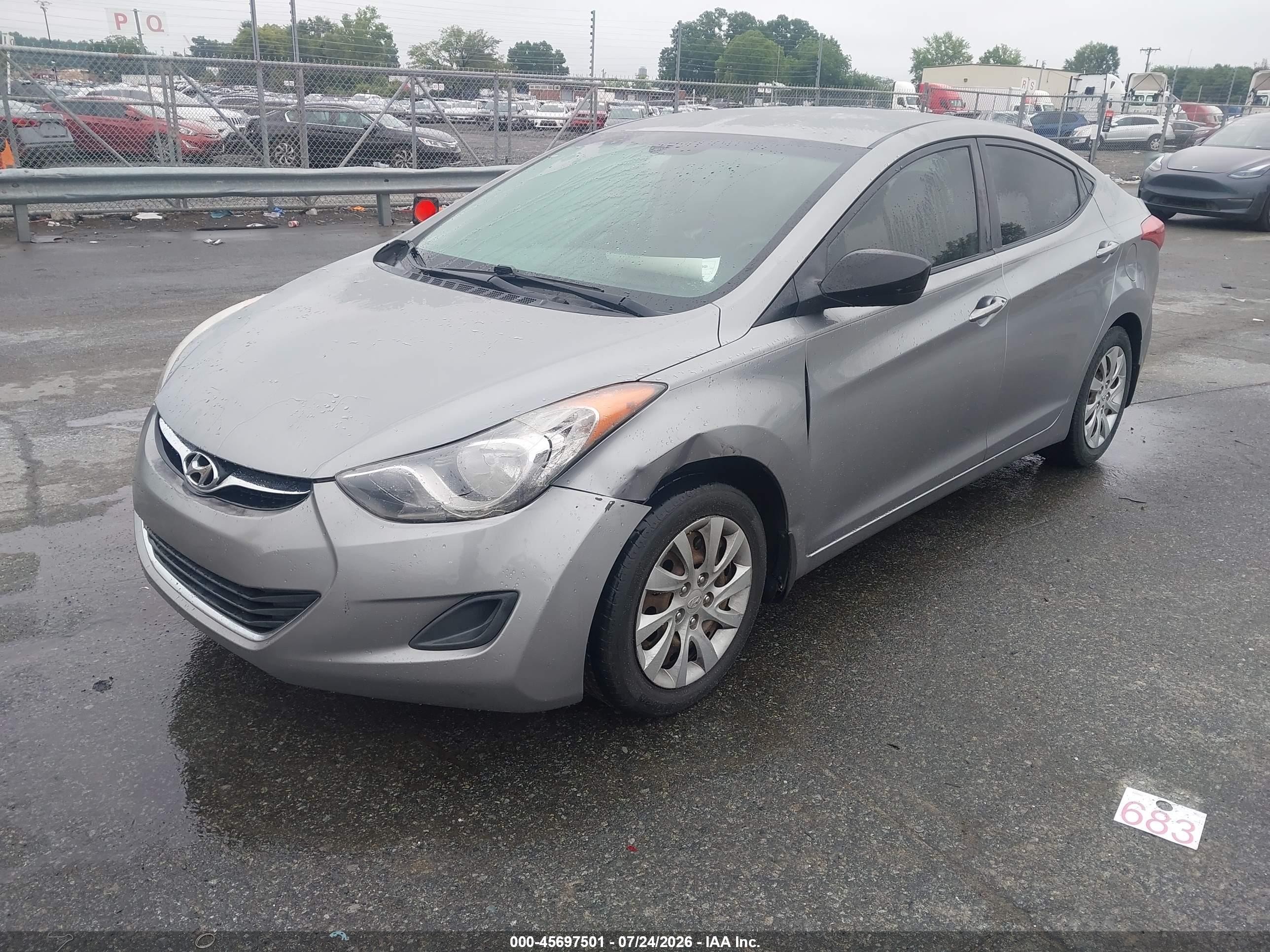 2012 Hyundai Elantra Gls (ulsan Plant) Серый vin: KMHDH4AE8CU299421