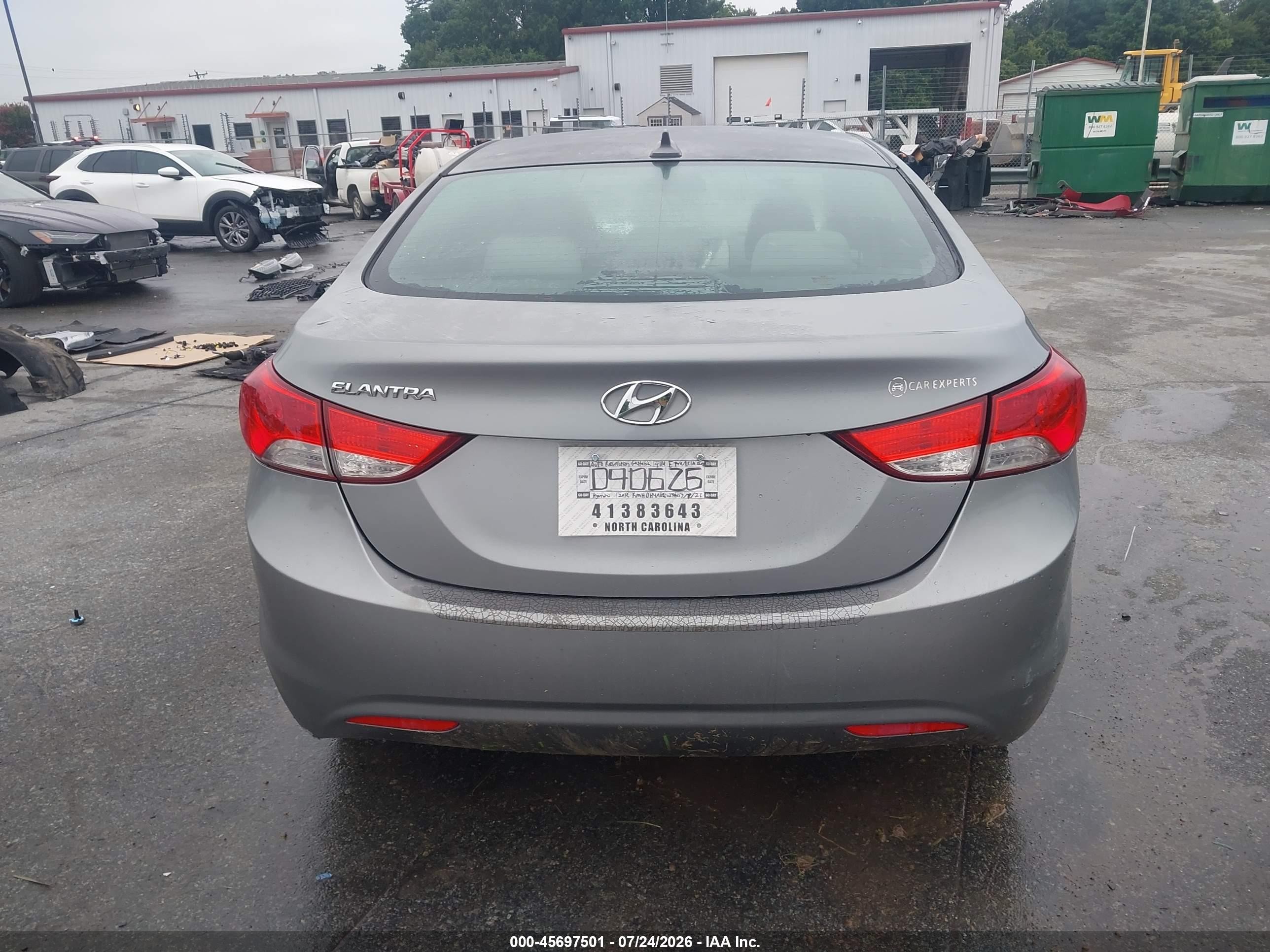 2012 Hyundai Elantra Gls (ulsan Plant) Серый vin: KMHDH4AE8CU299421