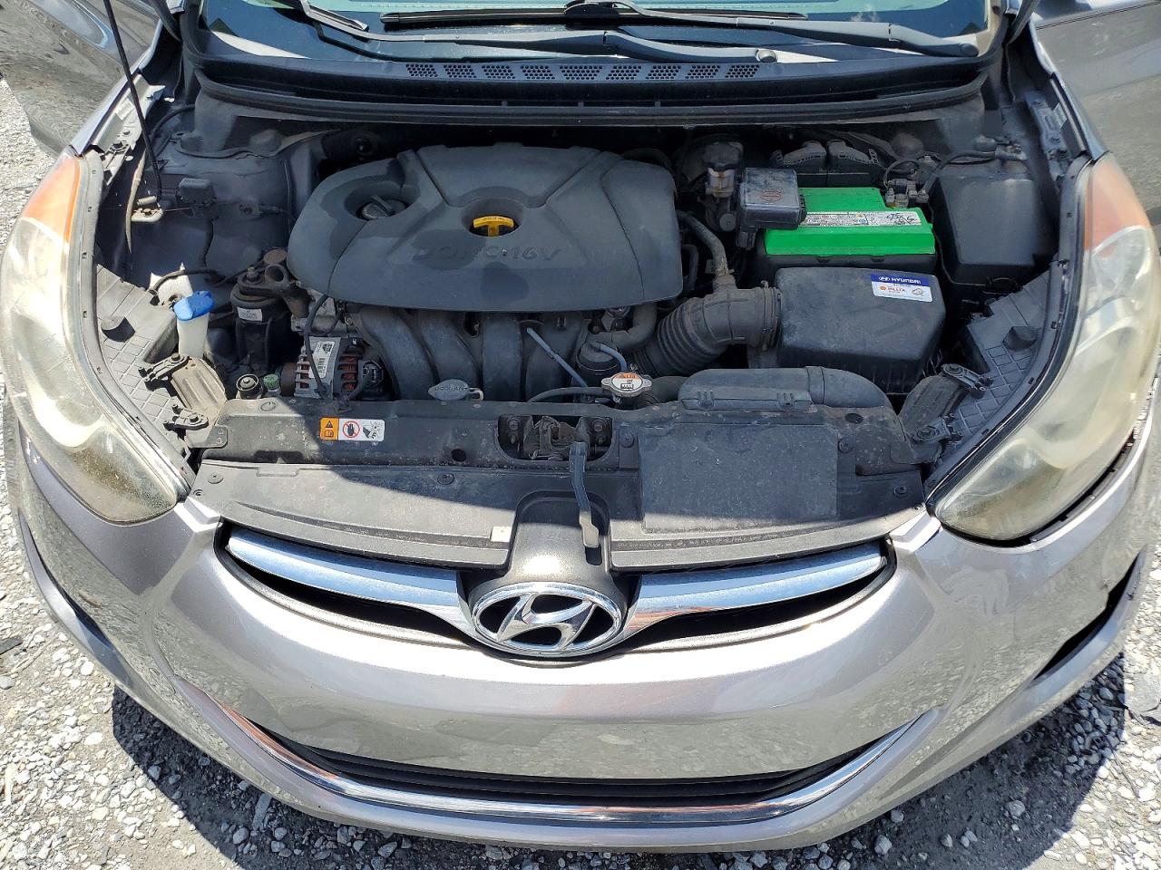 2012 Hyundai Elantra Gls Gray vin: KMHDH4AE8CU318856