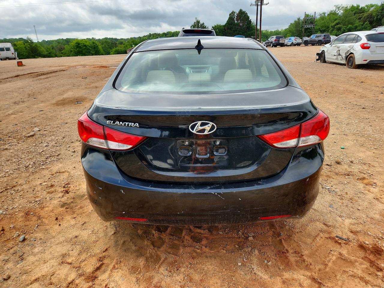 2012 Hyundai Elantra Gls Black vin: KMHDH4AE8CU338461