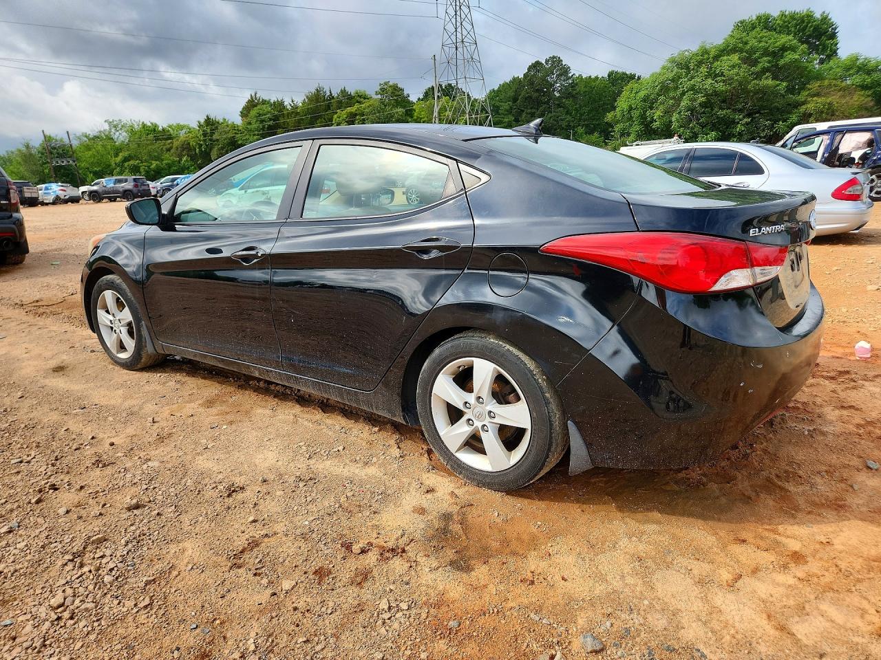 2012 Hyundai Elantra Gls Black vin: KMHDH4AE8CU338461